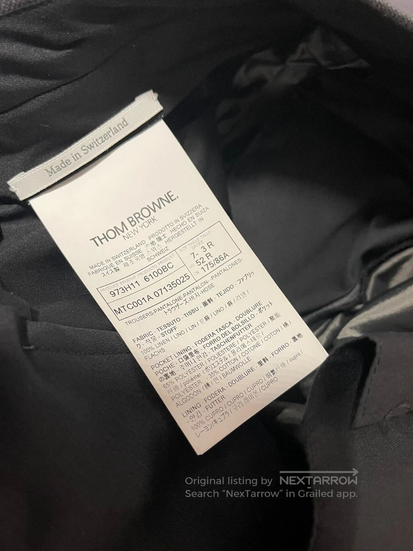 Thom Browne thom browne gray linen trousers size 3. Size US 34 / EU 50 - 4 Thumbnail