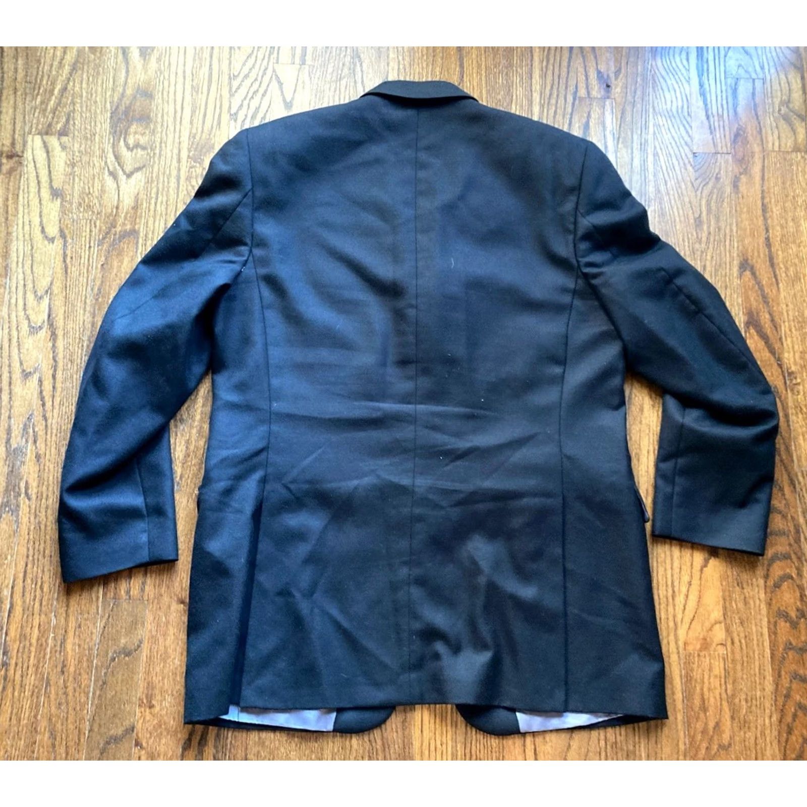 Jack Victor Jack Victor Blazer Mens Size 44L Black Three Button 100% Cashmere Vitalewood Size 44R - 6 Thumbnail