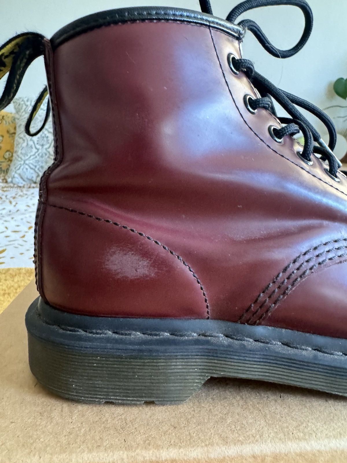 Dr. Martens Dr. Martens 1460 Oxblood Boots 🍒 Rare Black Stitching Size US 7 / EU 40 - 8 Thumbnail