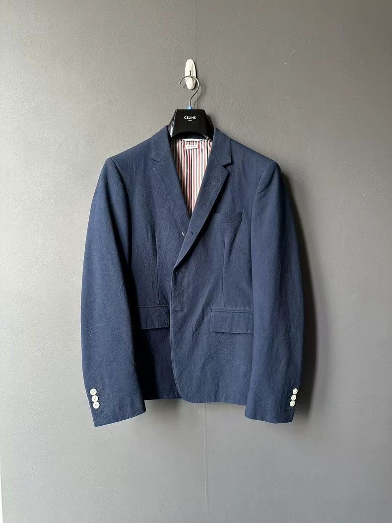 Thom Browne Thom Browne Blue Blazer Jacket - dmc Size US M / EU 48-50 / 2 - 1 Thumbnail