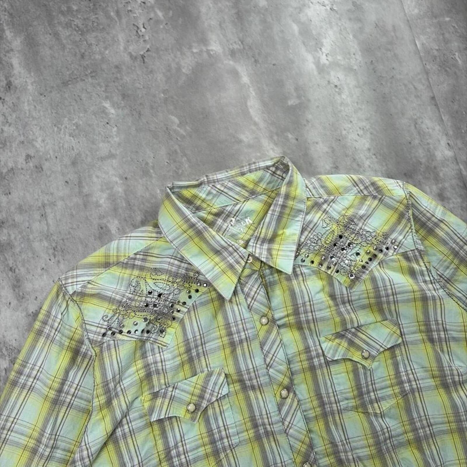 Wrangler Y2K Rock 47 By Wrangler Grunge Plaid Long Sleeve Shirt Size XL / US 12-14 / IT 48-50 - 6 Thumbnail