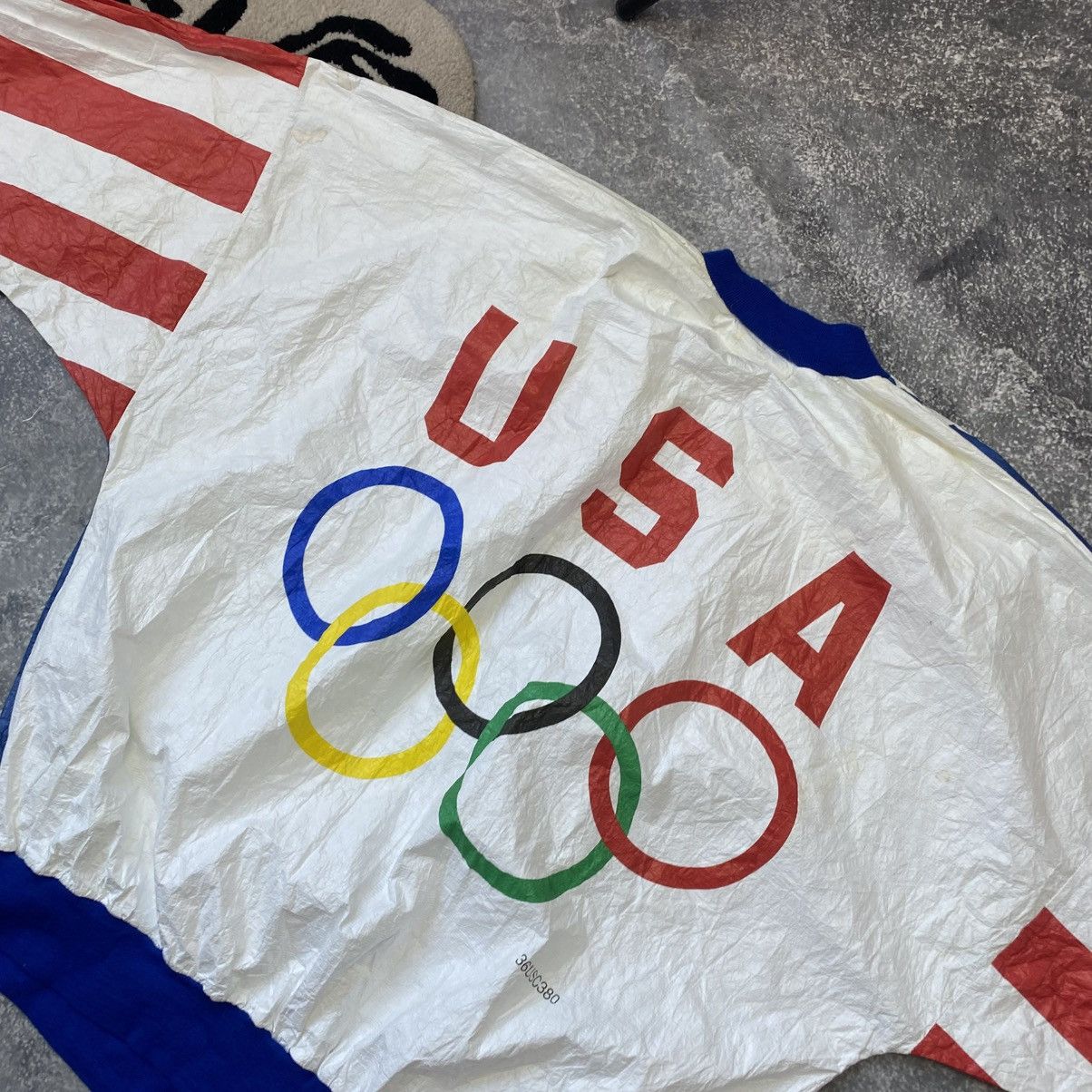 USA Olympics Vintage USA Olympic Overprinted 1980’s rare nylon jacket Size US XL / EU 56 / 4 - 12 Thumbnail