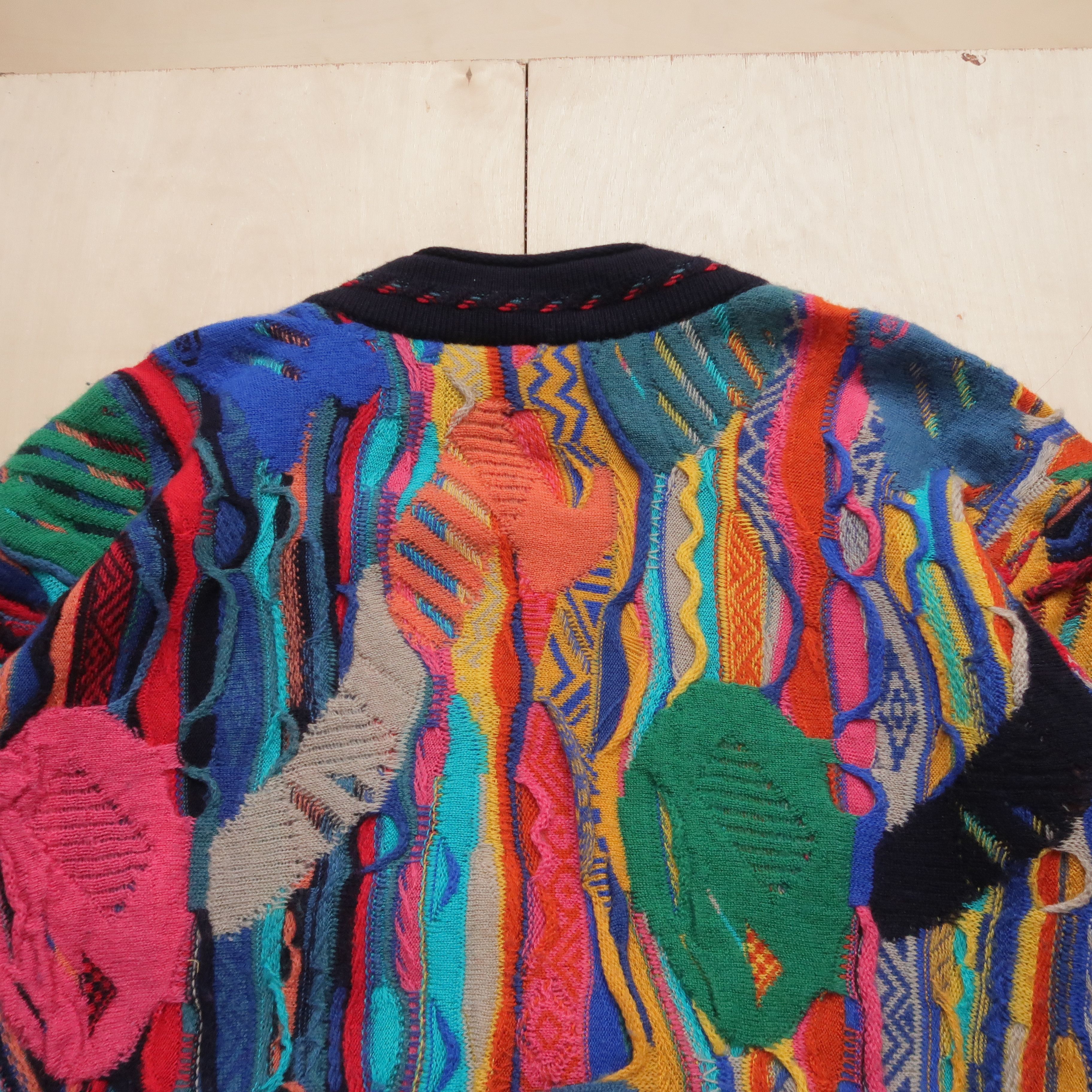Coogi 1990s Coogi Psychedelic Art Cardigan Knit Fuzzy Size US M / EU 48-50 / 2 - 13 Thumbnail