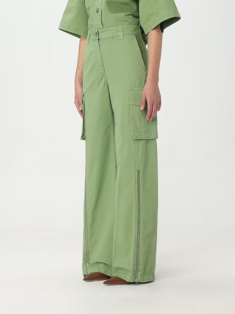 Stella McCartney o1s22i1n1024 Cotton Cargo Pants in Green Size 28" / US 6 / IT 42 - 4 Thumbnail