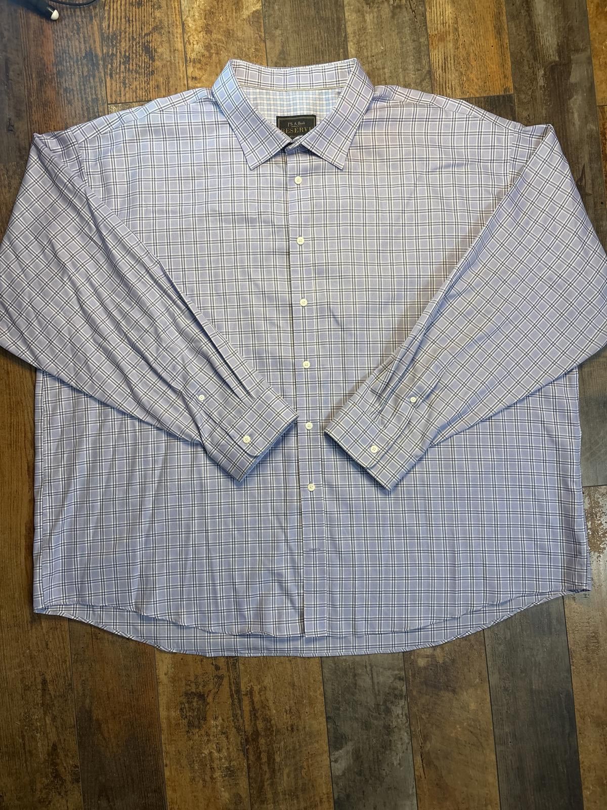 Other Jos.A.Bank Reserve Blue Plaid Long Sleeve Dress Shirt Size US M / EU 48-50 / 2 - 1 Thumbnail