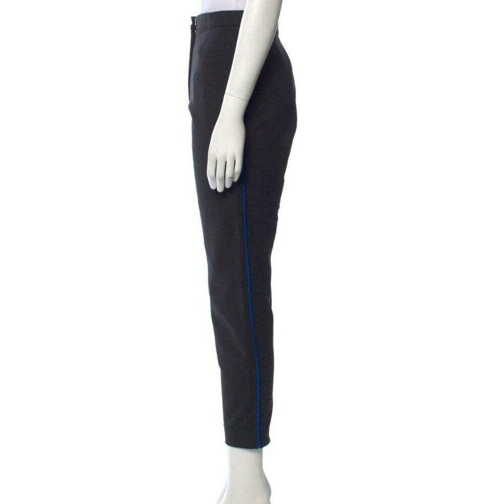 Versace Versace Pants US10 IT46 – Black Cotton Blend, Blue Stripe, Size 32" / US 10 / IT 46 - 3 Thumbnail