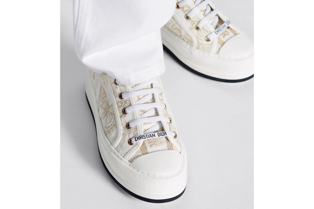 Dior o1bcso1str0225 Walk'n'Dior Platform Sneaker in White/Golden Size US 9 / IT 39 - 6 Thumbnail