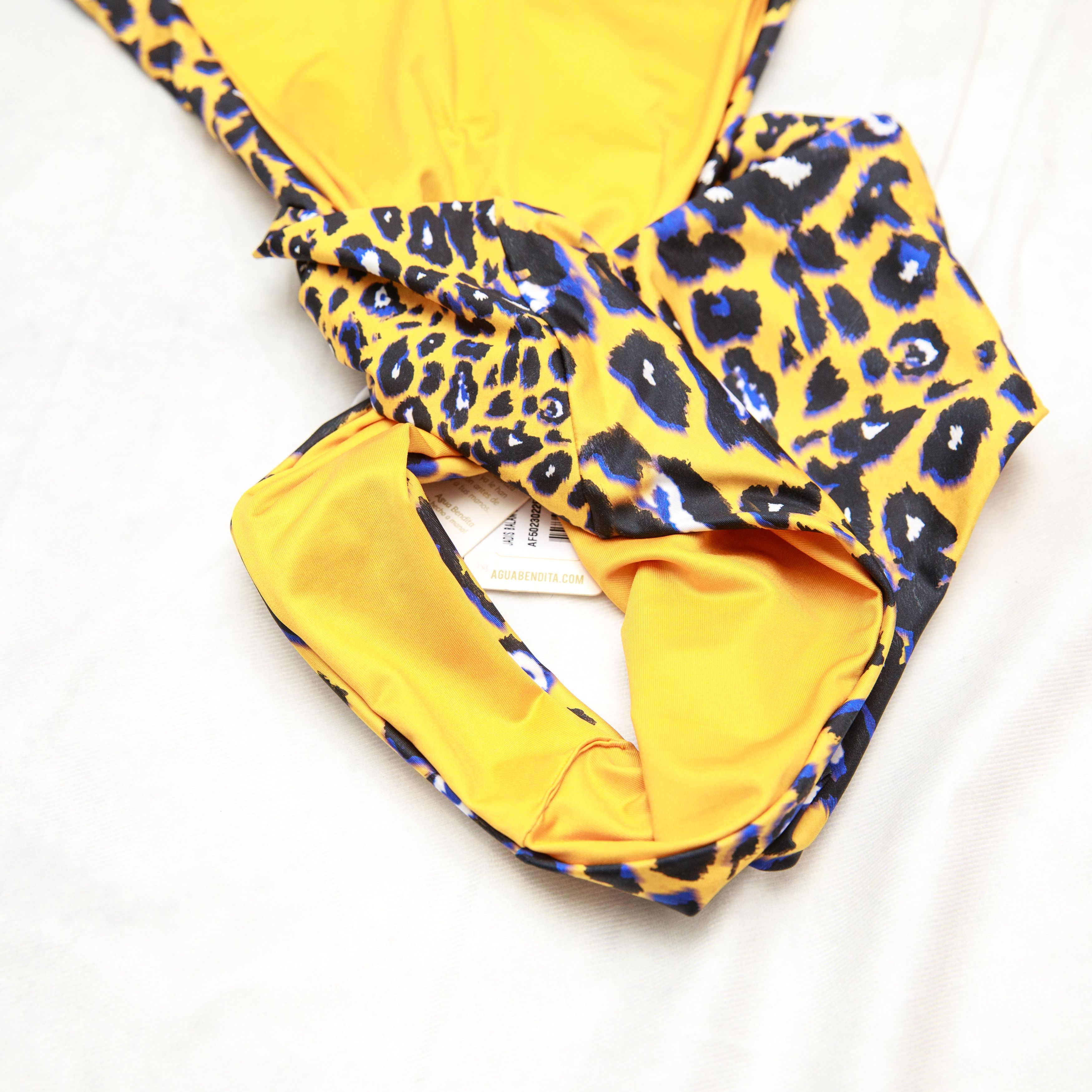 AGUA by Agua Bendita Agua bendita Jadis Balam One Piece Leopard Yellow Blue Size L / US 10 / IT 46 - 9 Thumbnail
