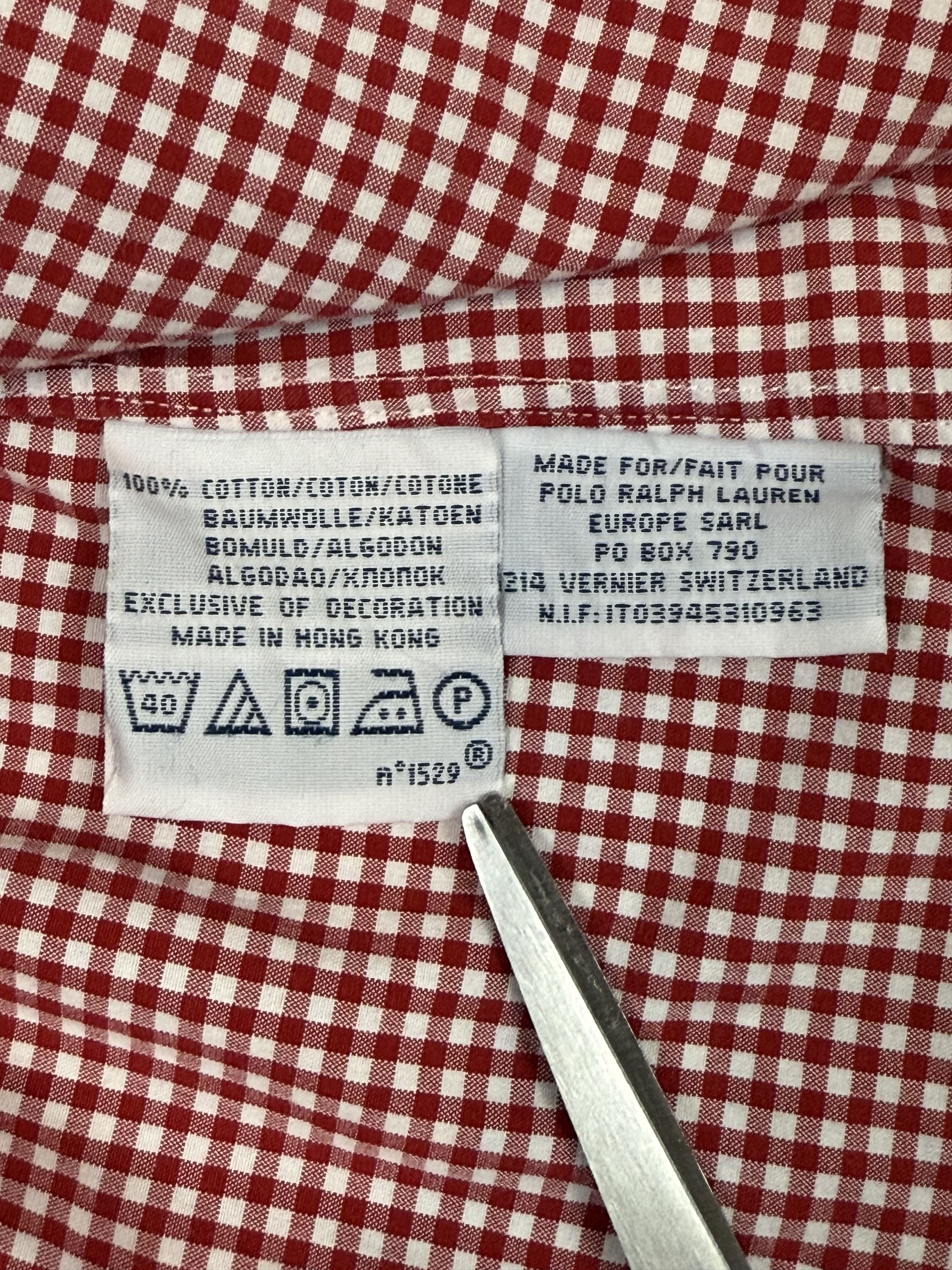 Polo Ralph Lauren Vintage Polo Ralph Lauren Shirt White/Red Size US L / EU 52-54 / 3 - 7 Thumbnail