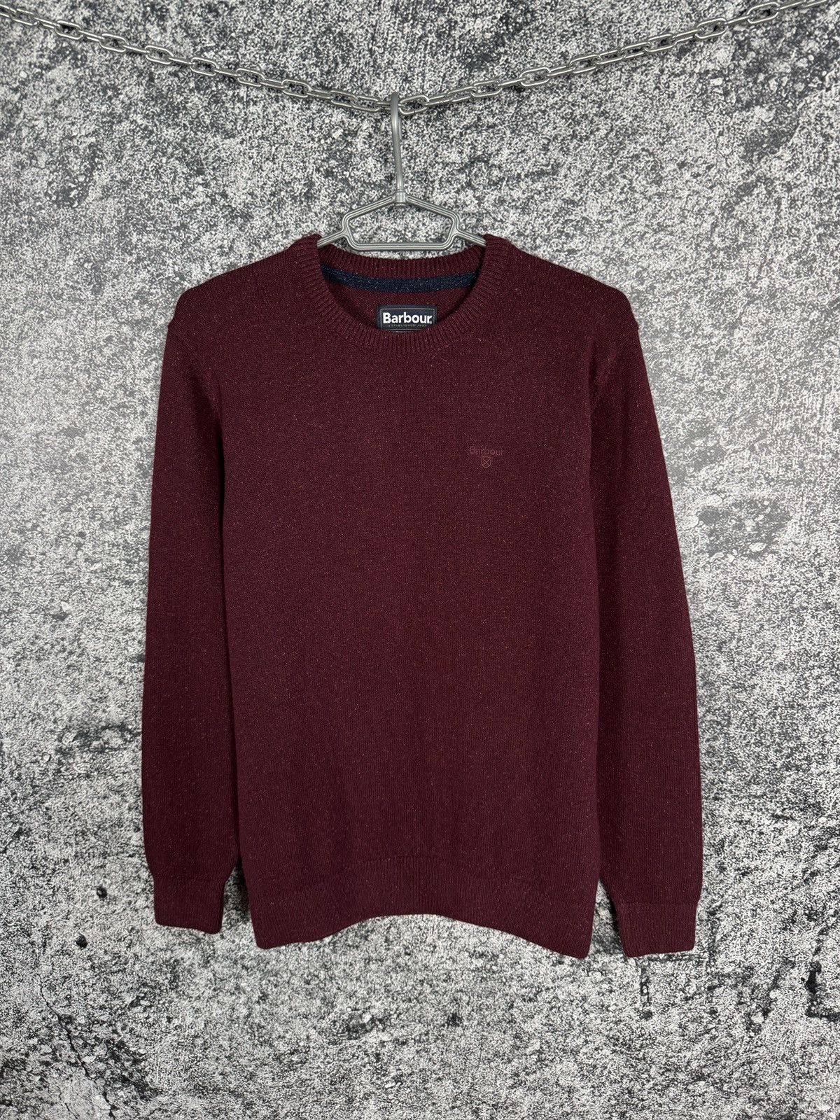 Men’s Barbour Wool Crewneck Sweater Pullover Size M