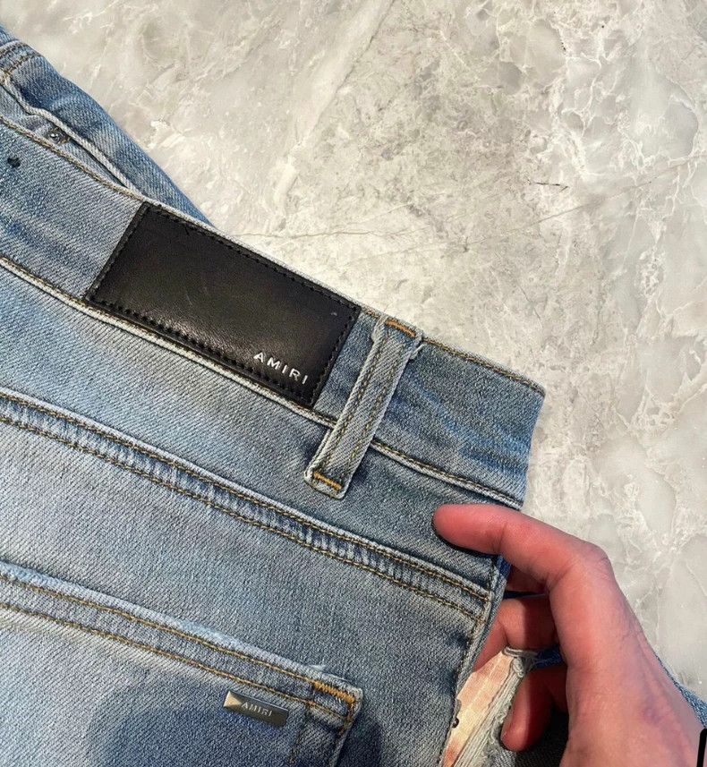 Amiri Amiri multi-element art patched blue jeans Size US 32 / EU 48 - 3 Thumbnail