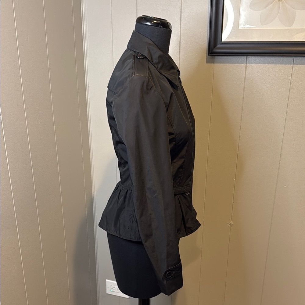 Burberry Burberry Women’s 2 Charcoal Utility Jacket Peplum Waist Size XS / US 0-2 / IT 36-38 - 4 Thumbnail