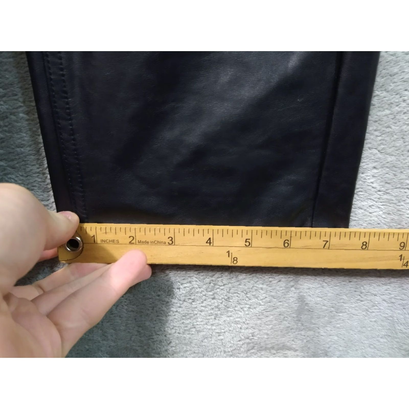 American Eagle Outfitters American Eagle Pants Womens 8 Black Faux Leather Cargo High Rise Stretch Size 30" / US 8 / IT 44 - 6 Thumbnail