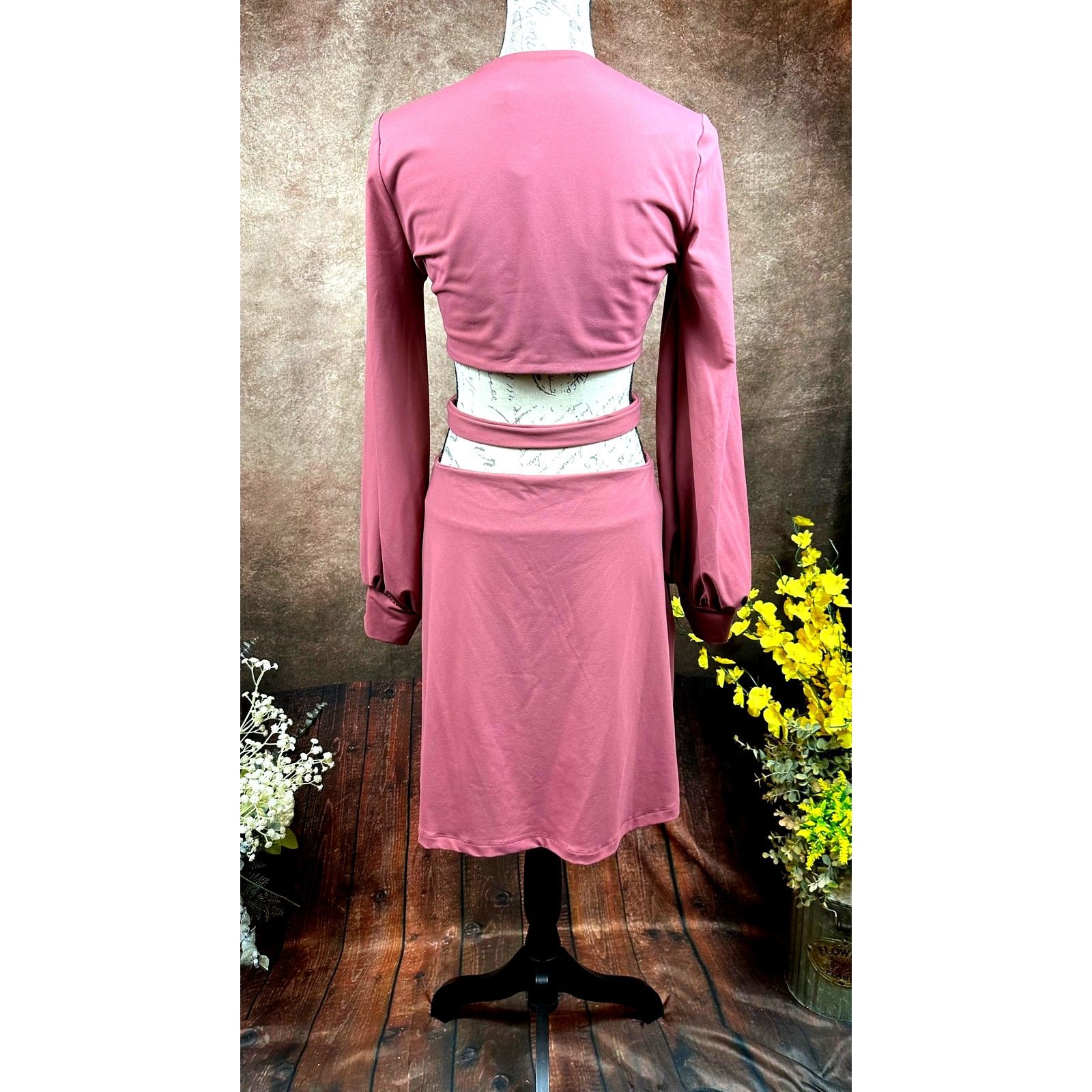 Susana Monaco Susana Monaco Deep V Neck Cut Out Back Dress Lipgloss XL Size XL / US 12-14 / IT 48-50 - 12 Thumbnail