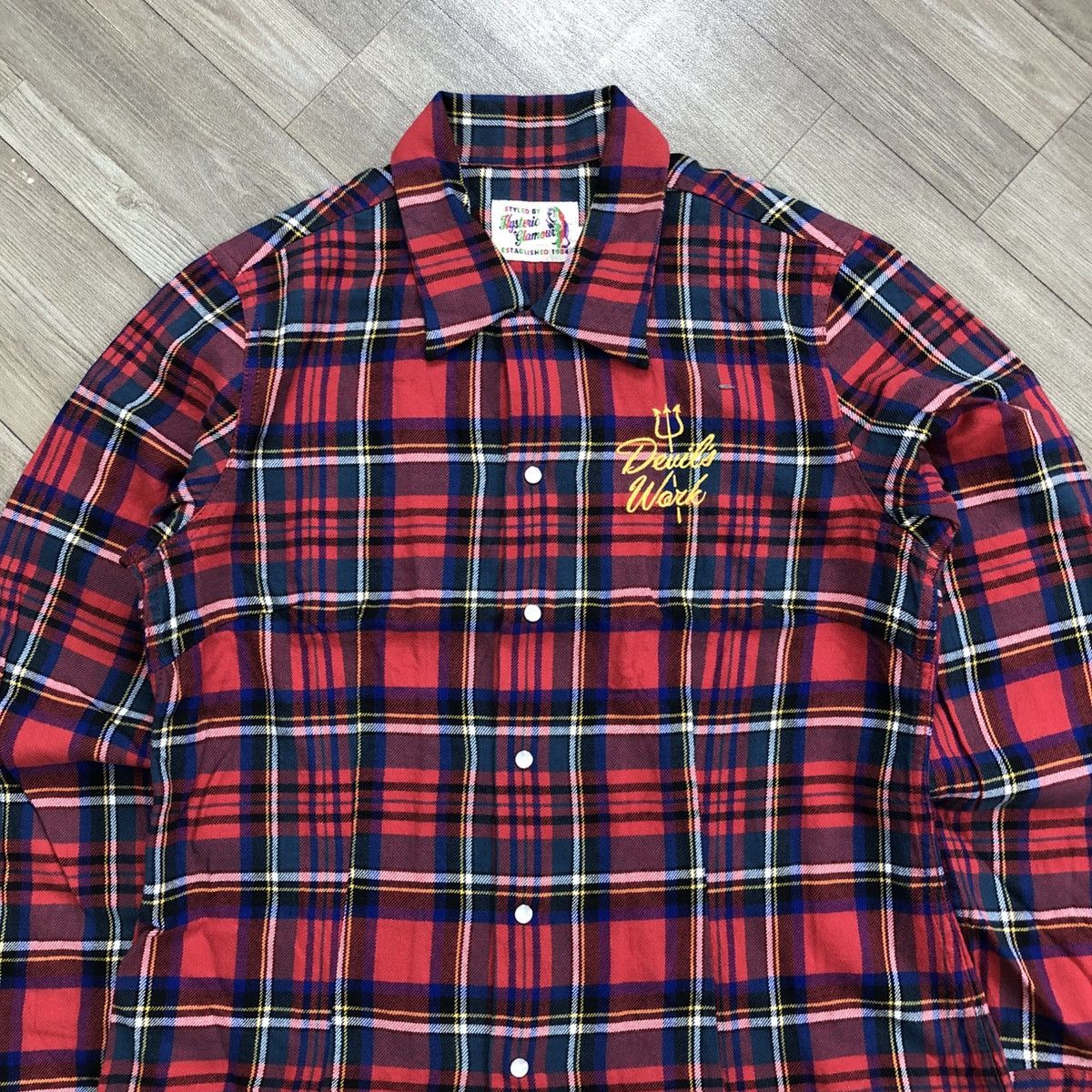 Hysteric Glamour × Japanese Brand Vintage Hysteric Glamour Rockin Bones Flannel Shirt Women Size M / US 6-8 / IT 42-44 - 12 Thumbnail