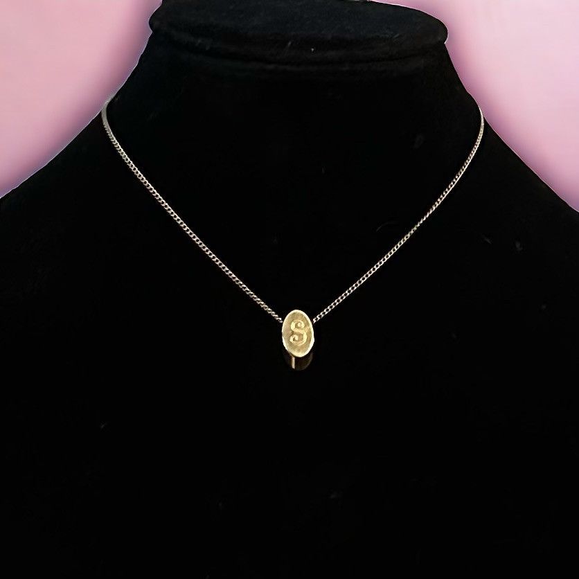 Vintage Vintage letter S pendant necklace Size ONE SIZE - 1 Thumbnail