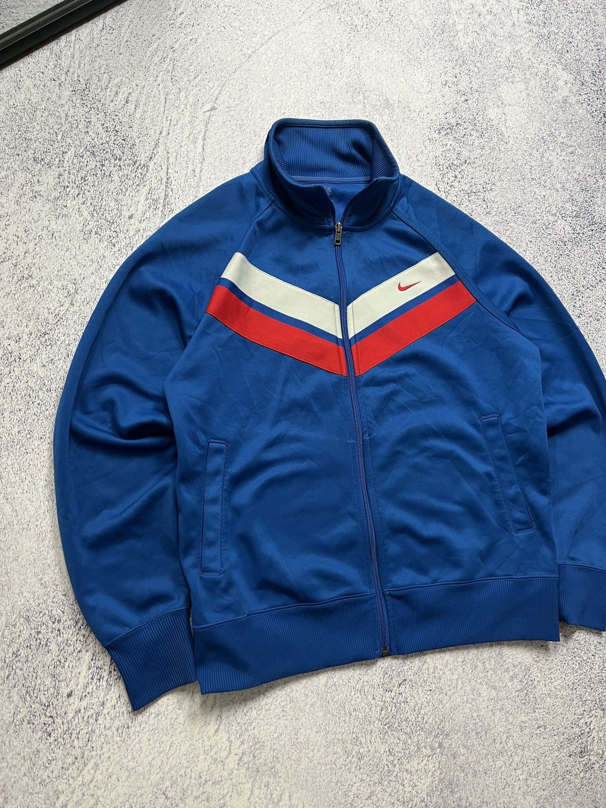 Nike × Vintage 00s Nike Vintage Mini Logo Swoosh Zip Track Jacket Size M Size US M / EU 48-50 / 2 - 4 Thumbnail