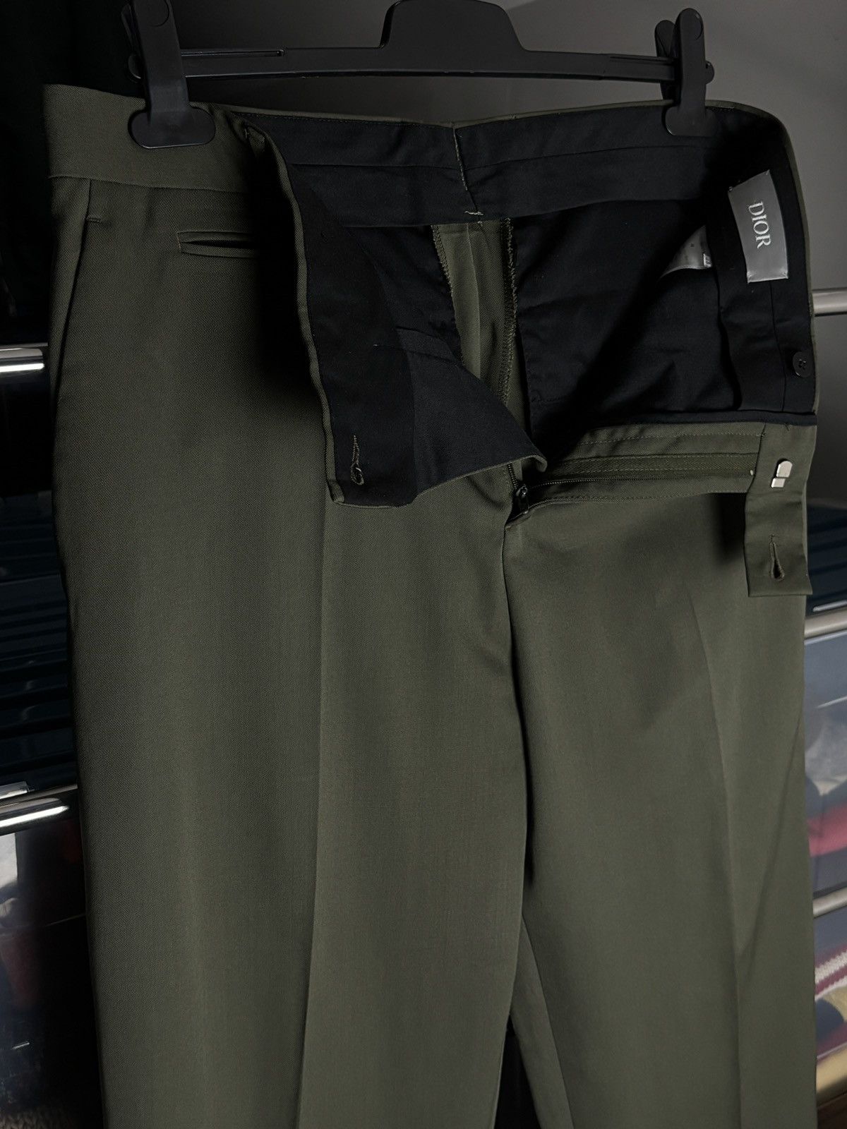 Dior Dior Olive Tailored Wool Pressed Crease Chino Pants Trousers Size US 32 / EU 48 - 6 Thumbnail