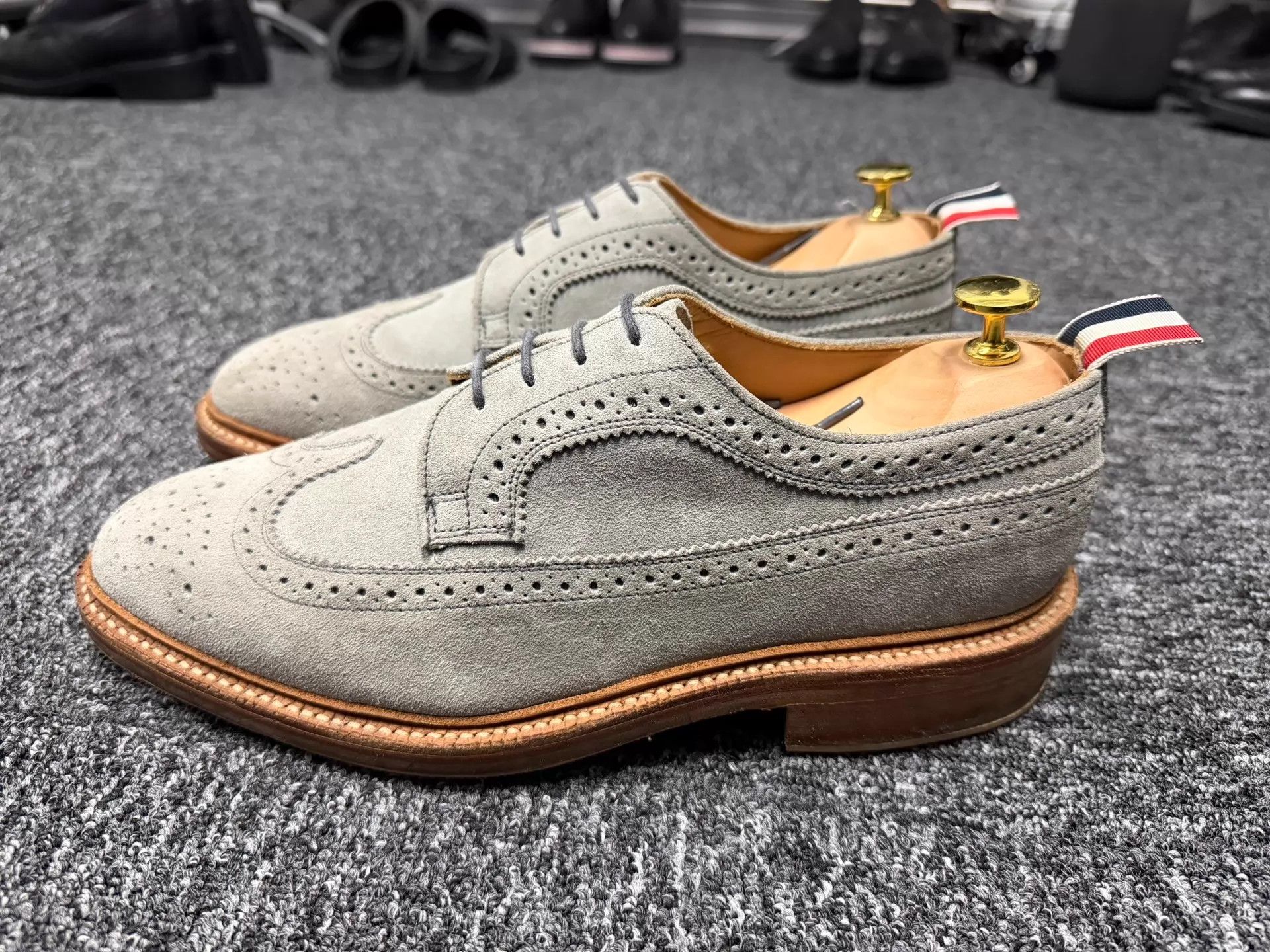Thom Browne Thom Browne Men's Gray Suede Brogue US9 Shoes Size US 9 / EU 42 - 2 Thumbnail