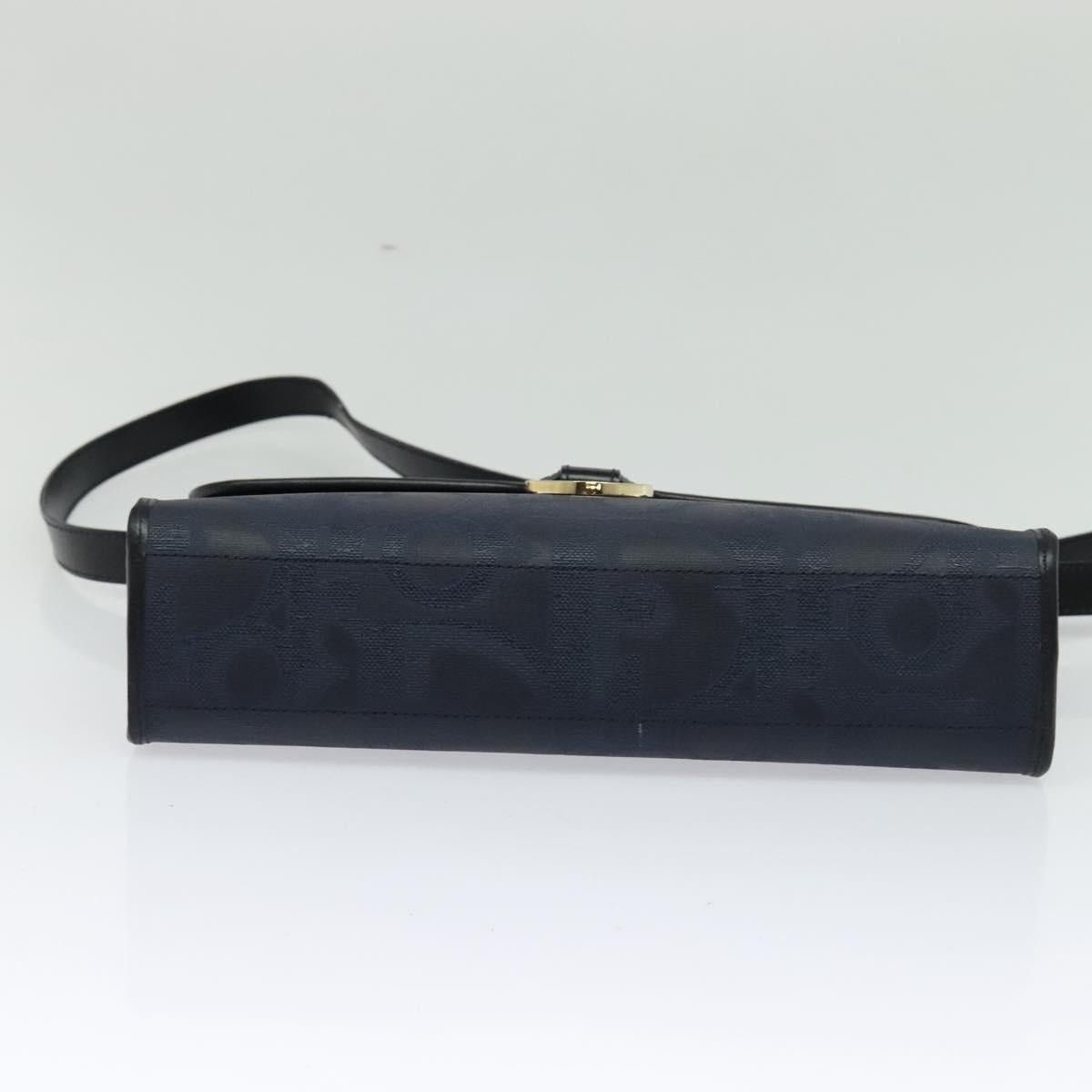 Dior DIOR Trotter Canvas Shoulder Bag Pvc Navy Gold Size ONE SIZE - 9 Thumbnail