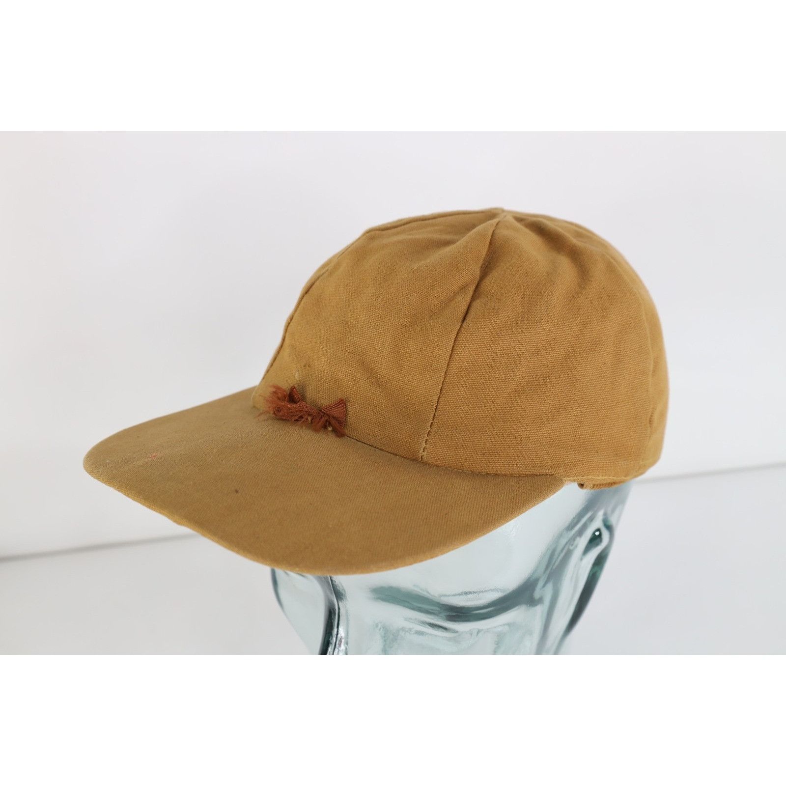 Vintage Vintage 30s 40s Chamois Cloth Lined Canvas Hunting Hat Size ONE SIZE - 4 Thumbnail