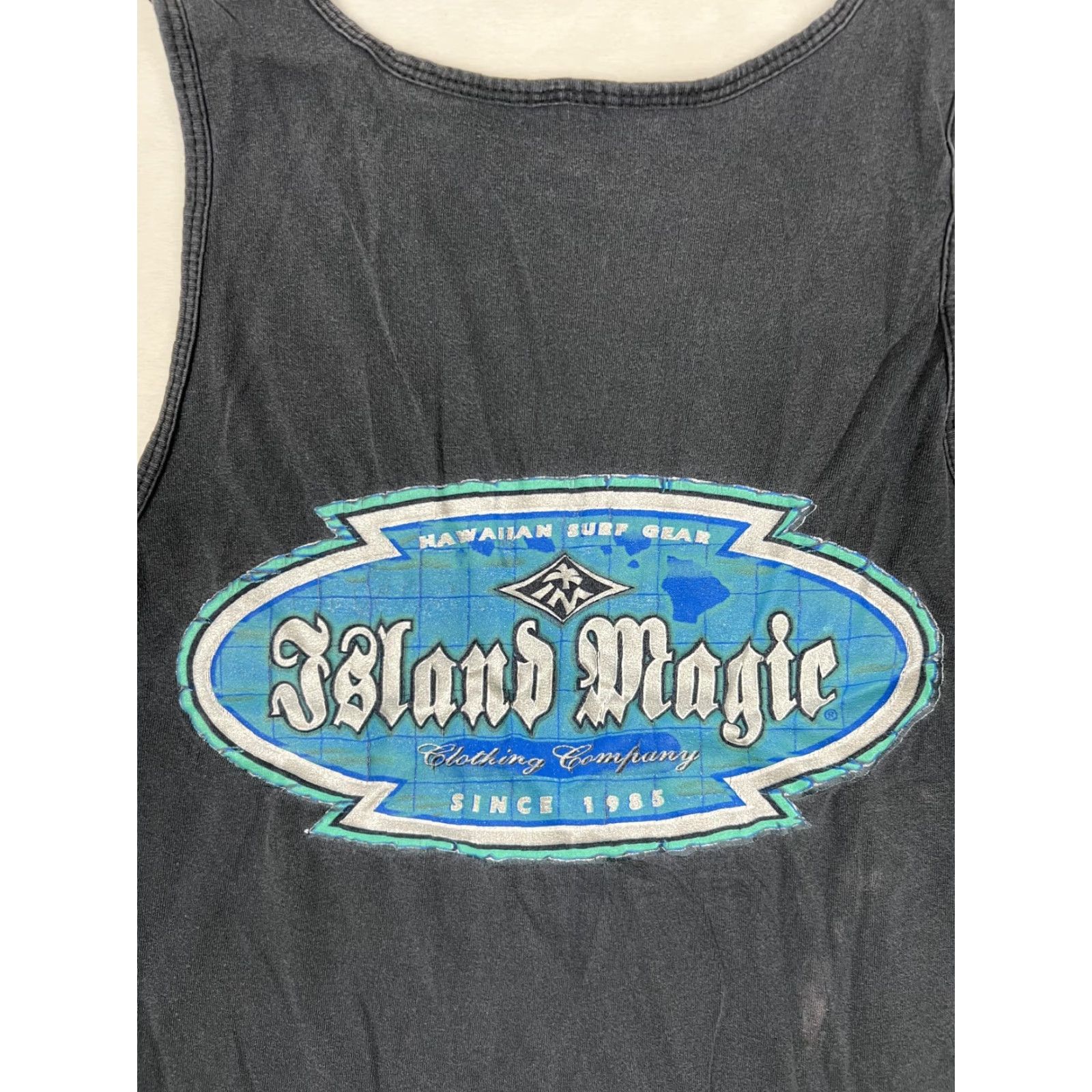 Vintage VINTAGE Island Magic Tank Top Shirt Mens Large Black Hawaiian Beach Surf Graphic Tongue Size US L / EU 52-54 / 3 - 7 Thumbnail