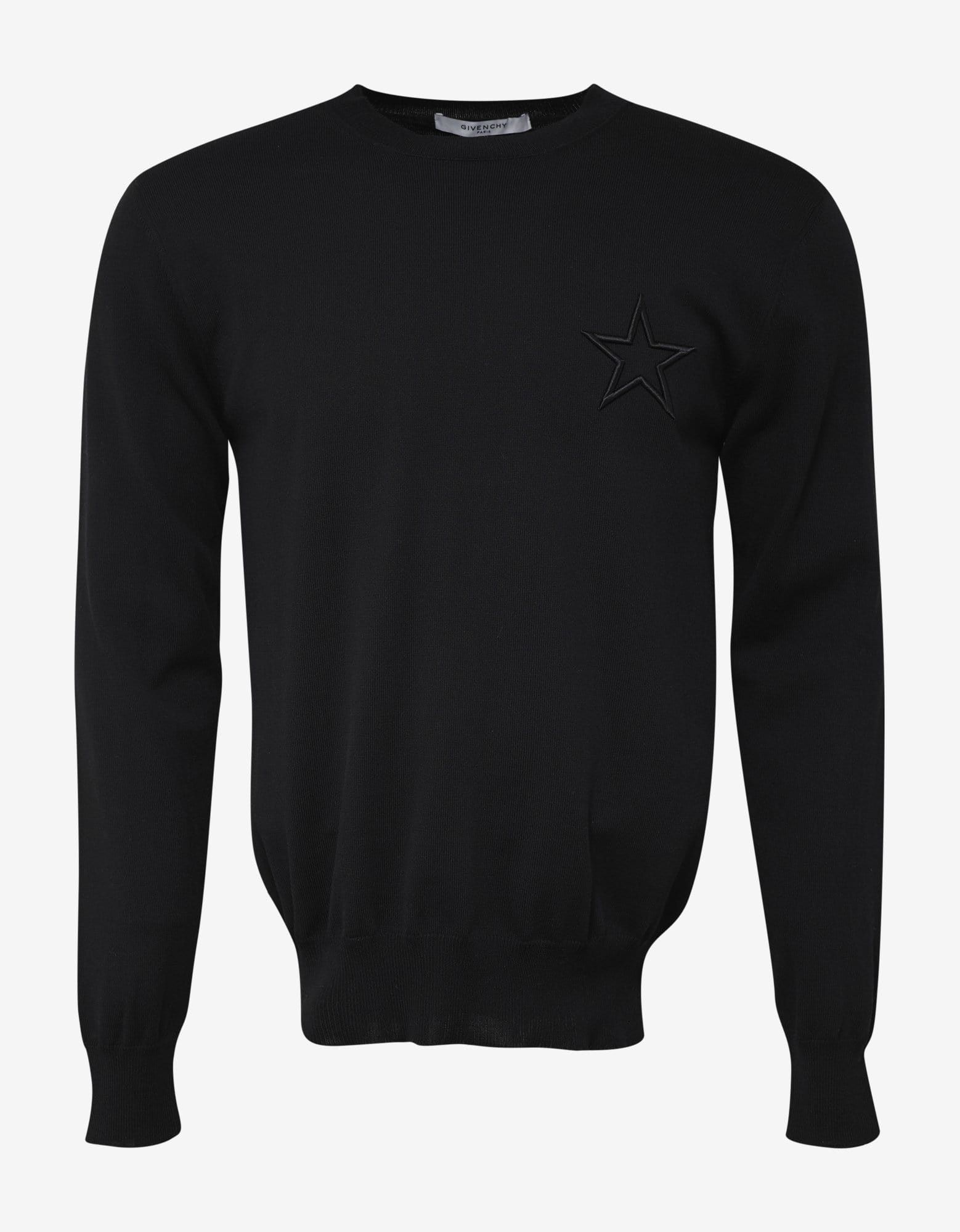 image of Givenchy Black Star Sweater, Men's (Size XS)