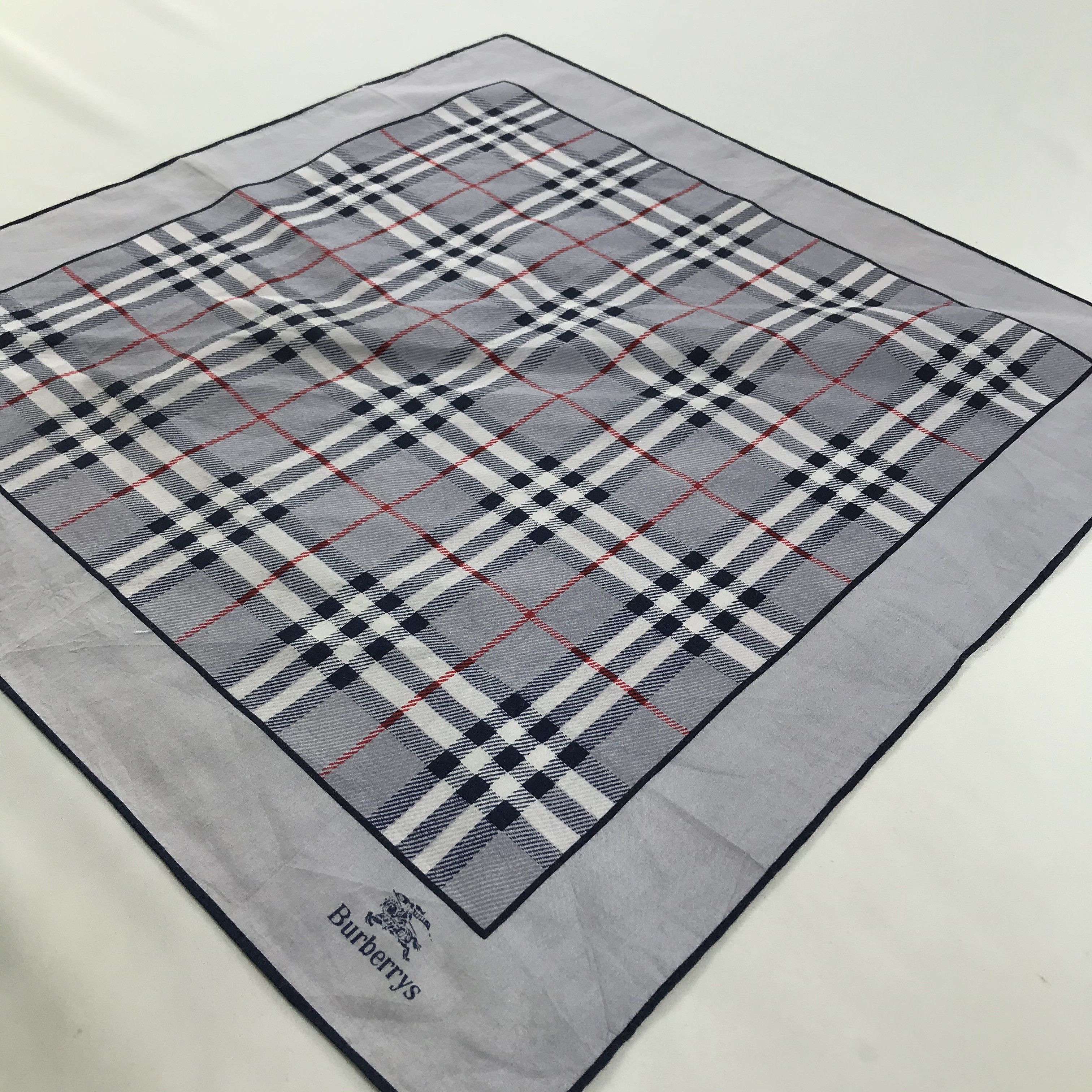 Burberry × Vintage Burberry Bandana / Handkerchief / Neckerchief - S1375 Size ONE SIZE - 2 Thumbnail