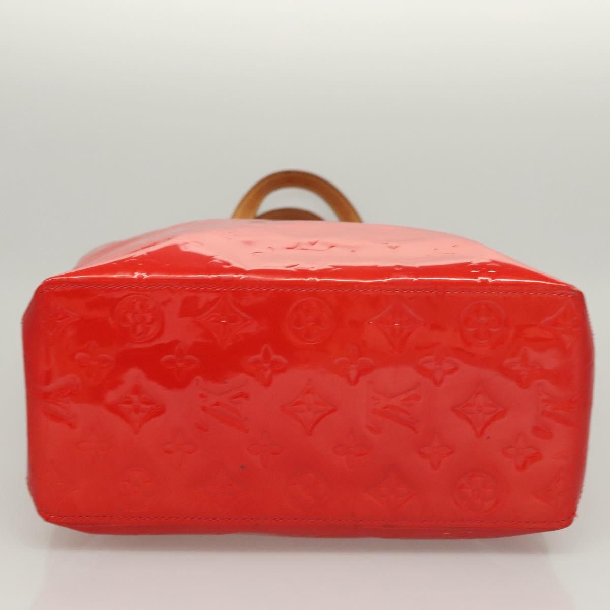 Louis Vuitton LOUIS VUITTON Monogram Vernis Reade MM Hand Bag Red Rouge Size ONE SIZE - 5 Thumbnail