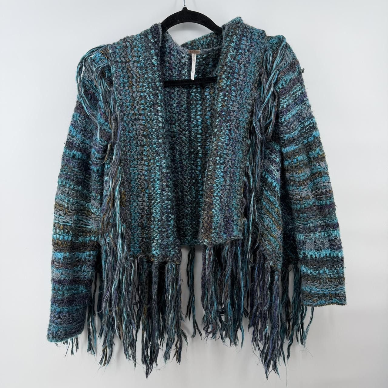 Free People FREE PEOPLE Birkenstock Sweater Turquoise Multi Boho Size M / US 6-8 / IT 42-44 - 1 Thumbnail