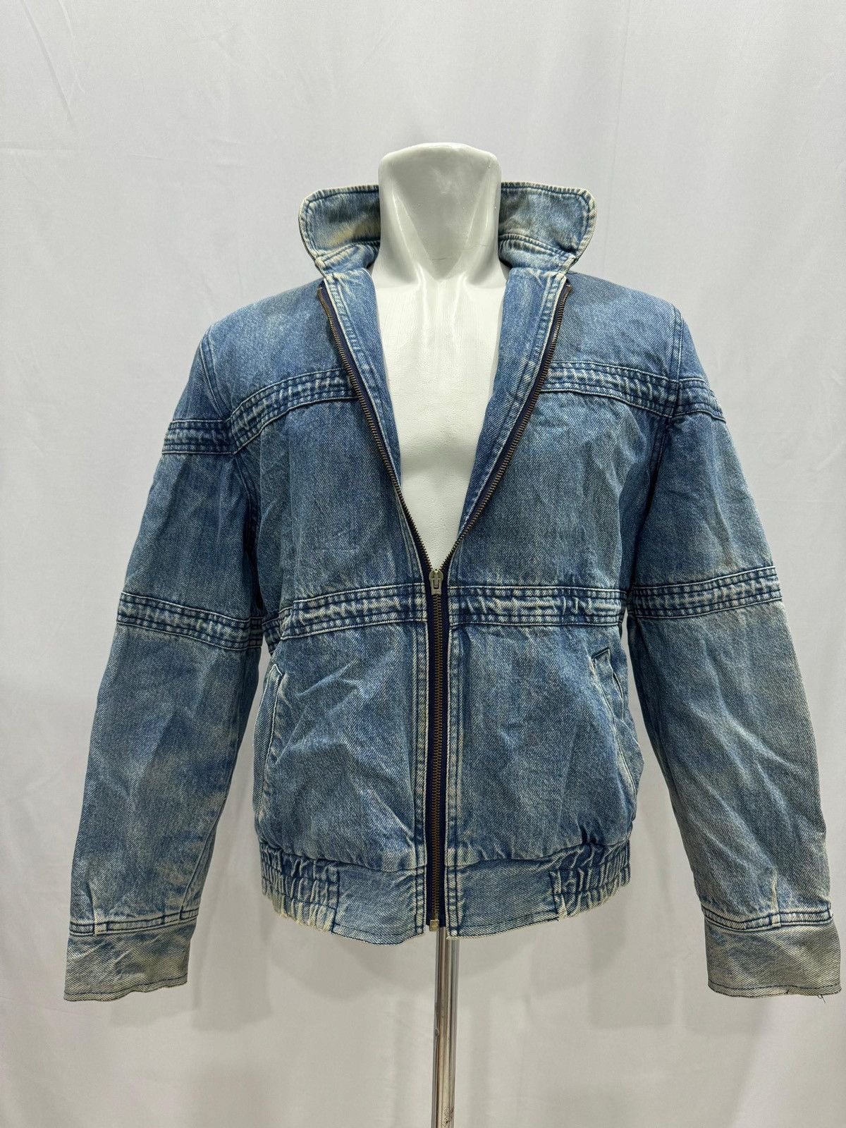 Japanese Brand × Vintage VINTAGE LAWLER Denim Army Jacket Size US S / EU 44-46 / 1 - 1 Thumbnail