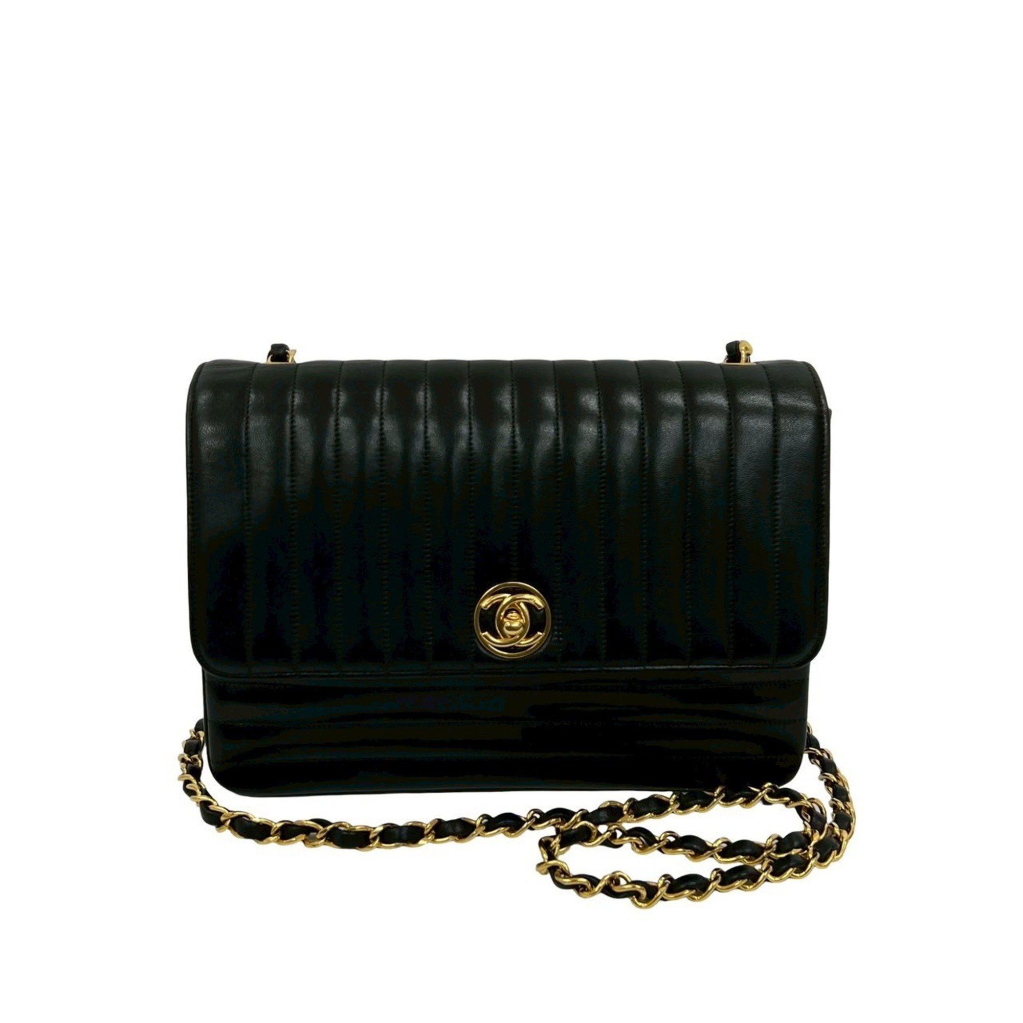 CHANEL Mademoiselle Coco Mark Turnlock Hardware Lambskin Chain