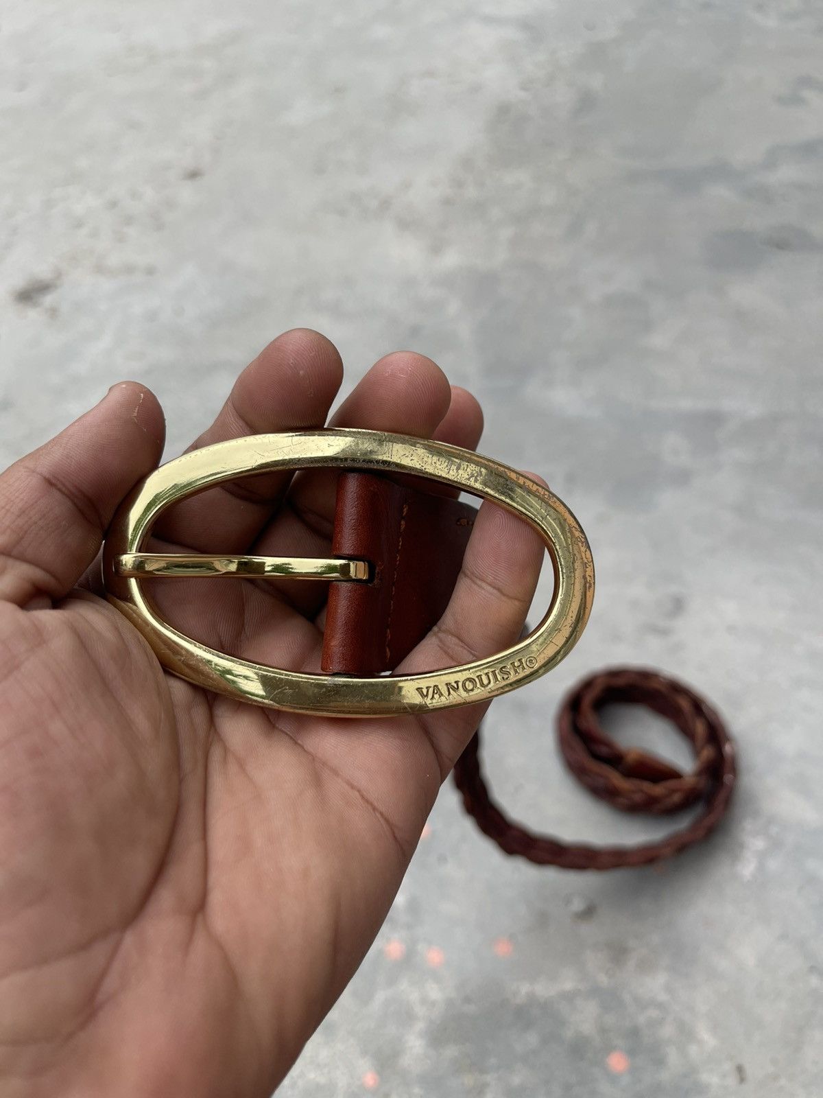 Fragment Design × Vanquish Vanquish Leather Belt W36 Made in Japan Size 36 - 2 Thumbnail