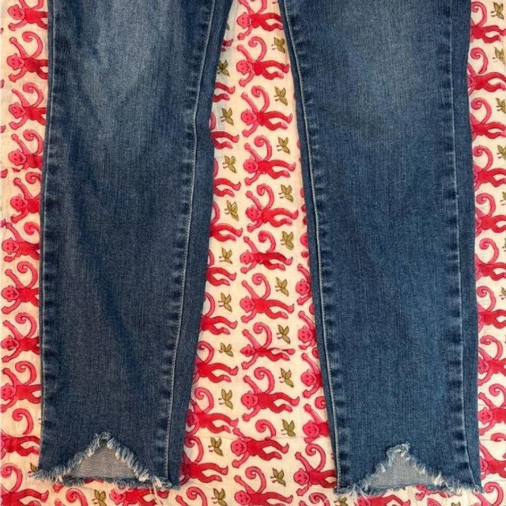 Paige Paige Jeans Dark Wash Frayed Hem Size 27" / US 4 / IT 40 - 5 Thumbnail