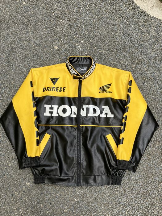 Dainese Vintage Honda Nastro Azzurro World Champion Leather Jacket ...