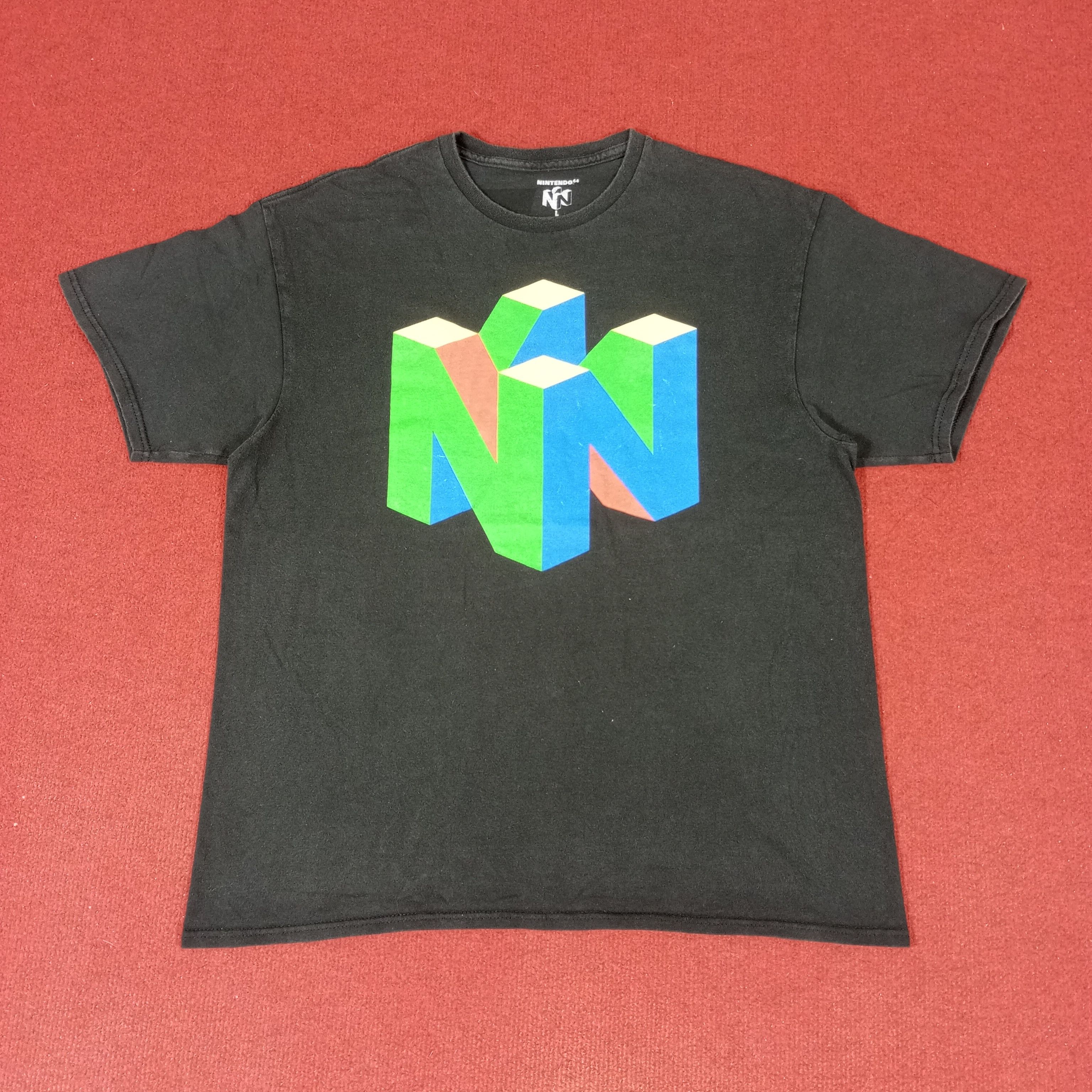 Nintendo × Playstation × Vintage Nintendo Logo Design Video Games Promo Style Tshirt Size US L / EU 52-54 / 3 - 1 Thumbnail