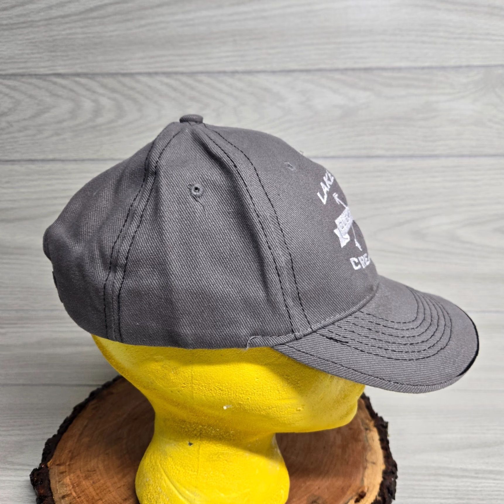 Vintage Lake Erie Cleveland Creamery Hat Adult Adjustable Gray Baseball Cap Mens Size ONE SIZE - 3 Thumbnail
