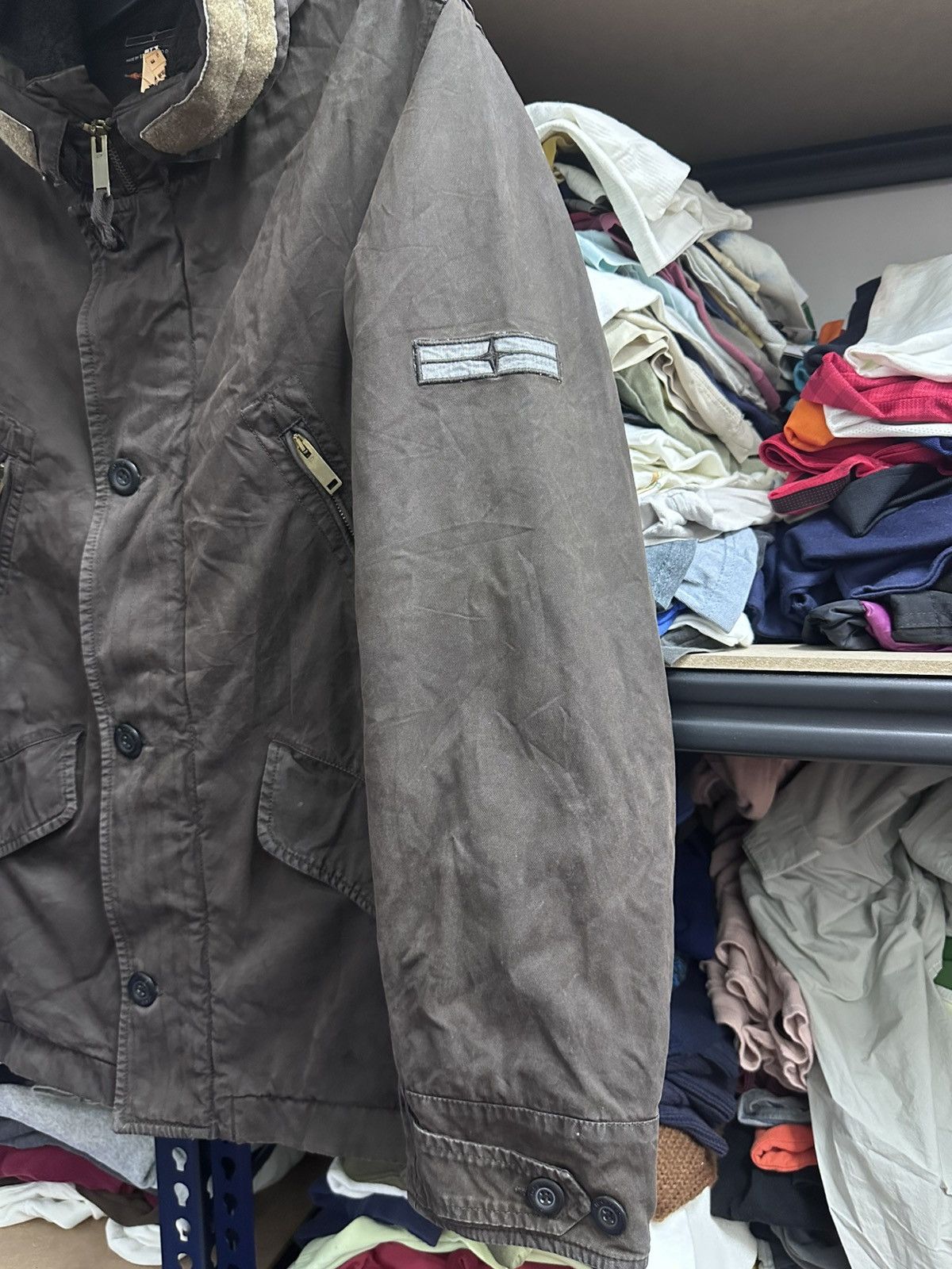 Stone Island Vintage Stone Island Denims Naval Overcoat Jacket Size US L / EU 52-54 / 3 - 3 Thumbnail