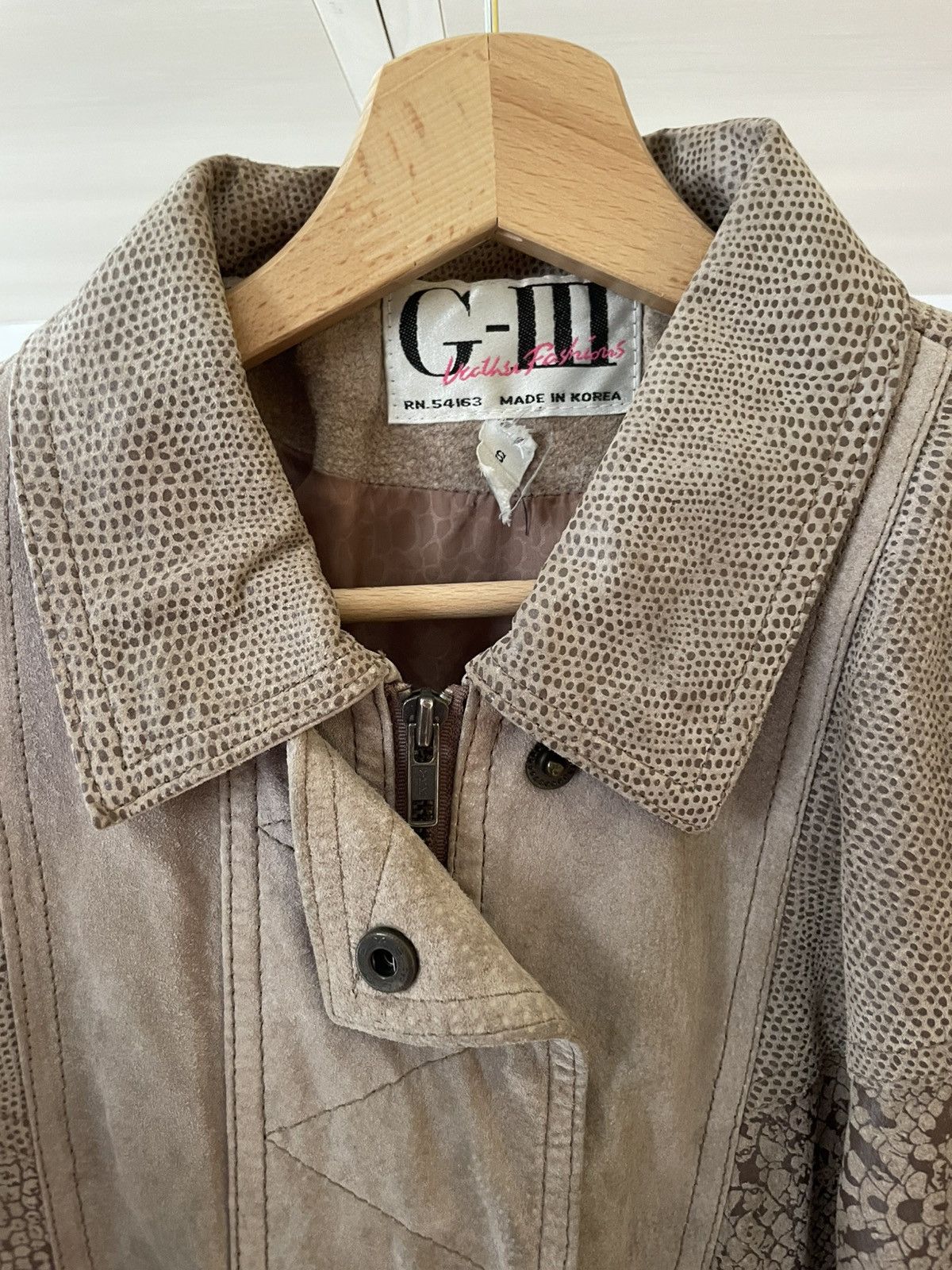 Other Grey leather jacket, snakeskin craft made in Korea Size S / US 4 / IT 40 - 3 Thumbnail