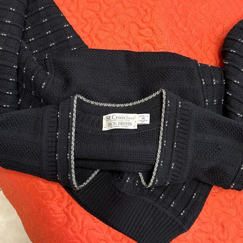 St. Croix St. Croix Knits XL 100% Zephyr Wool Black & White Sweater Size US XL / EU 56 / 4 - 5 Thumbnail