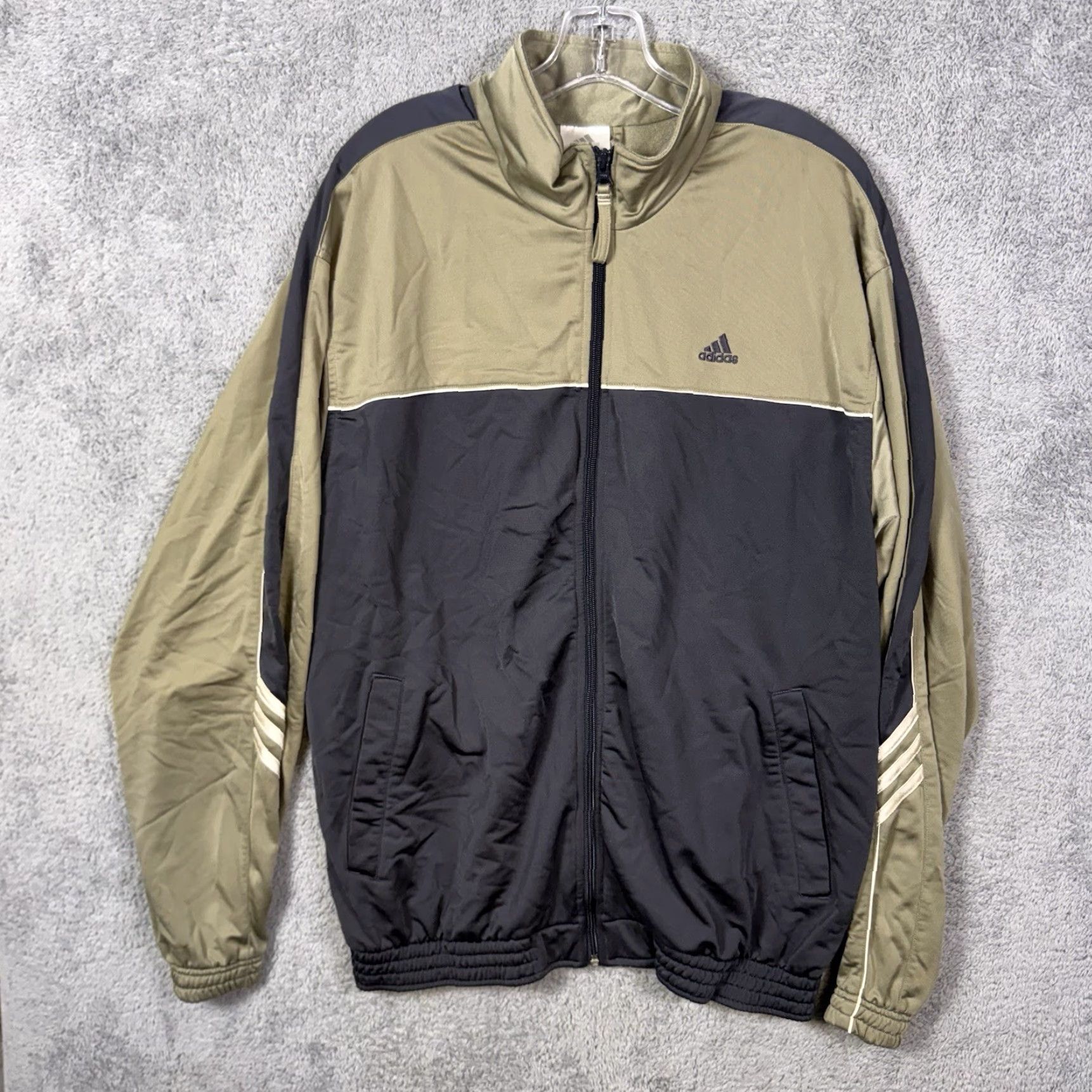 Adidas VINTAGE Adidas Track Suit Mens L Jacket Pants Set Y2K Military Green Hip Hop Size 42R - 2 Thumbnail