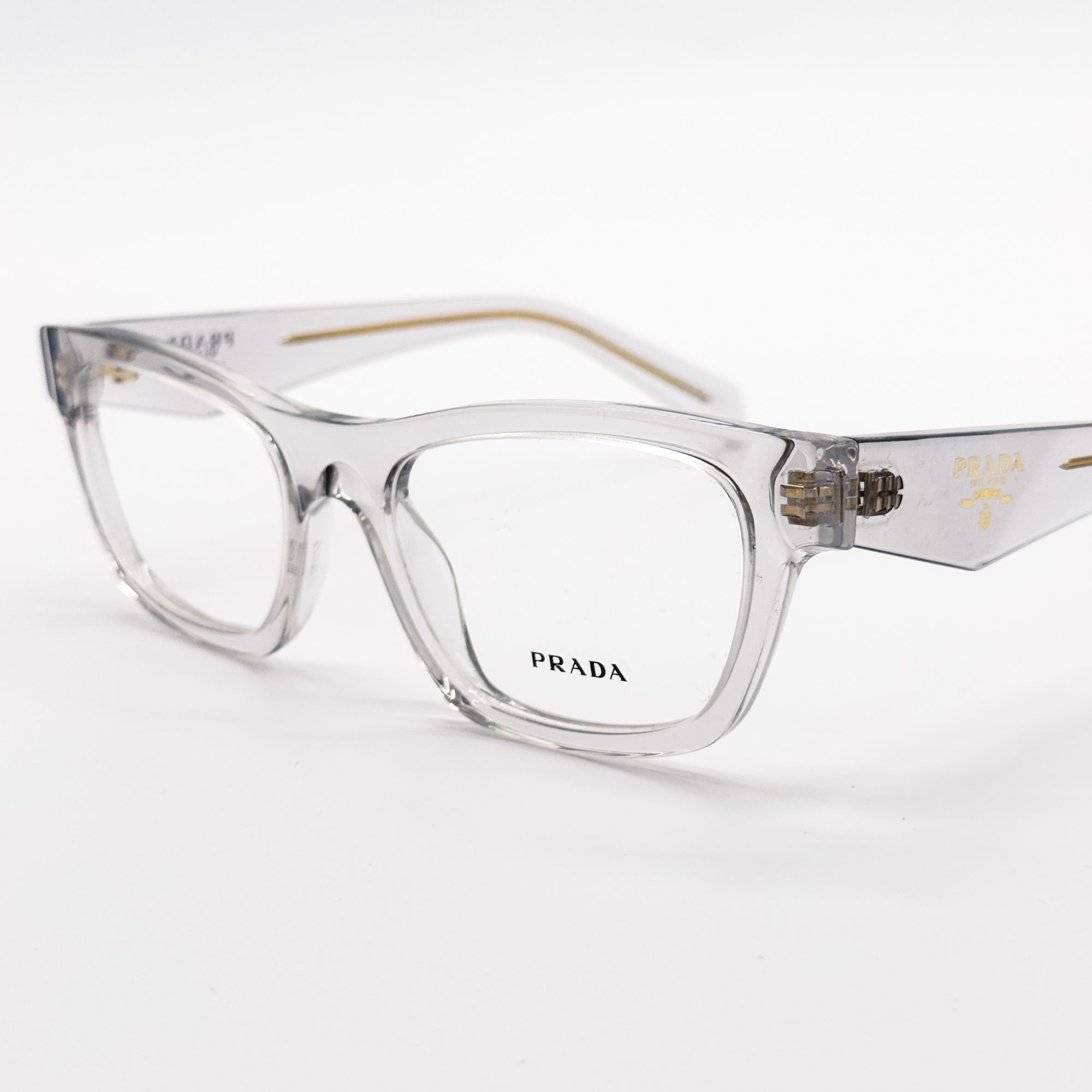 Prada NEW PRADA PRB01V 12R1O1 EYEGLASSES WOMEN TRANSPARENT GRAY Size ONE SIZE - 6 Thumbnail