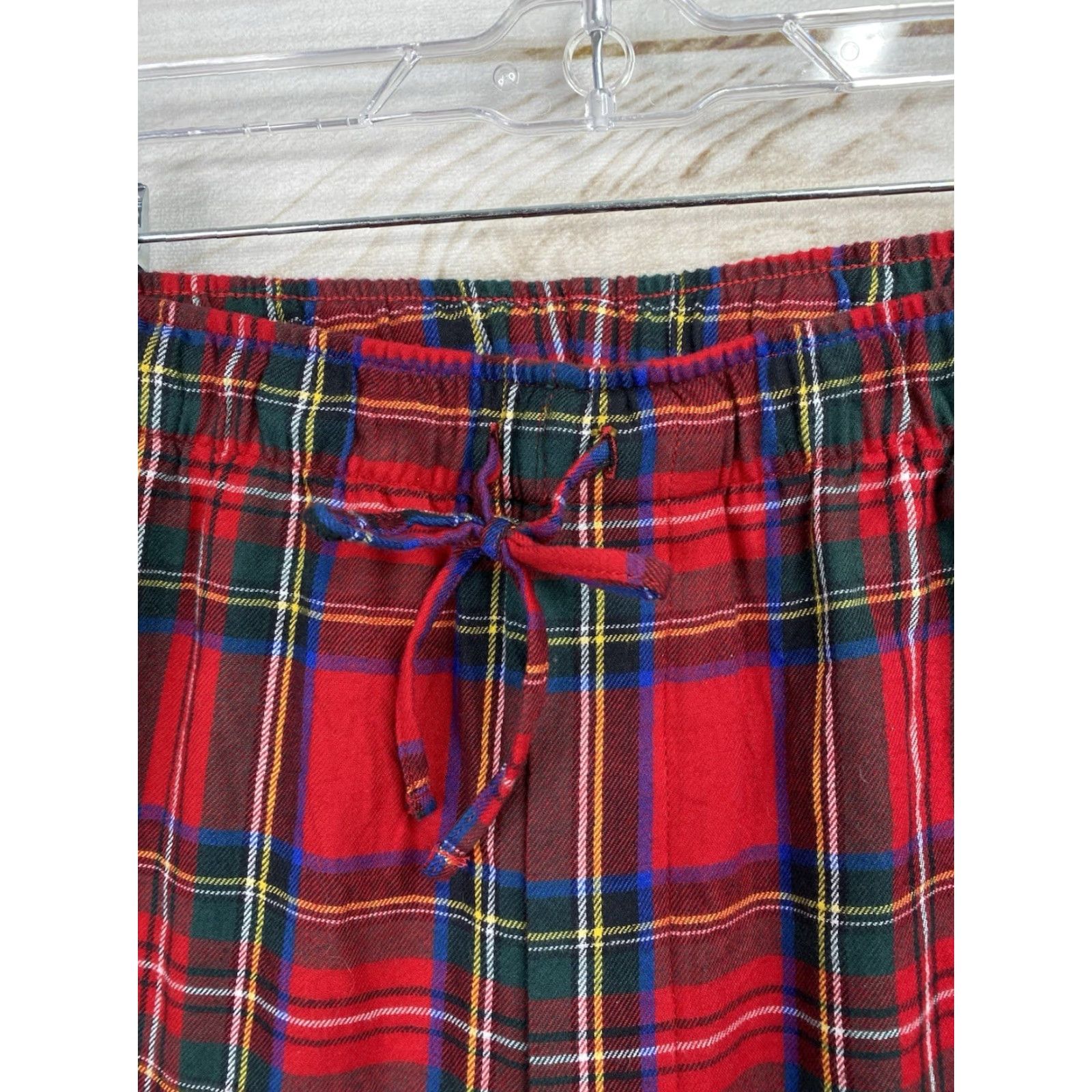 Lands' End Lands' End Pajama Pants Mens XL Red Flannel Drawstring Pockets Classic Lounge Plaid 100% Cotton Sleep Pants Size US 36 / EU 52 - 5 Thumbnail