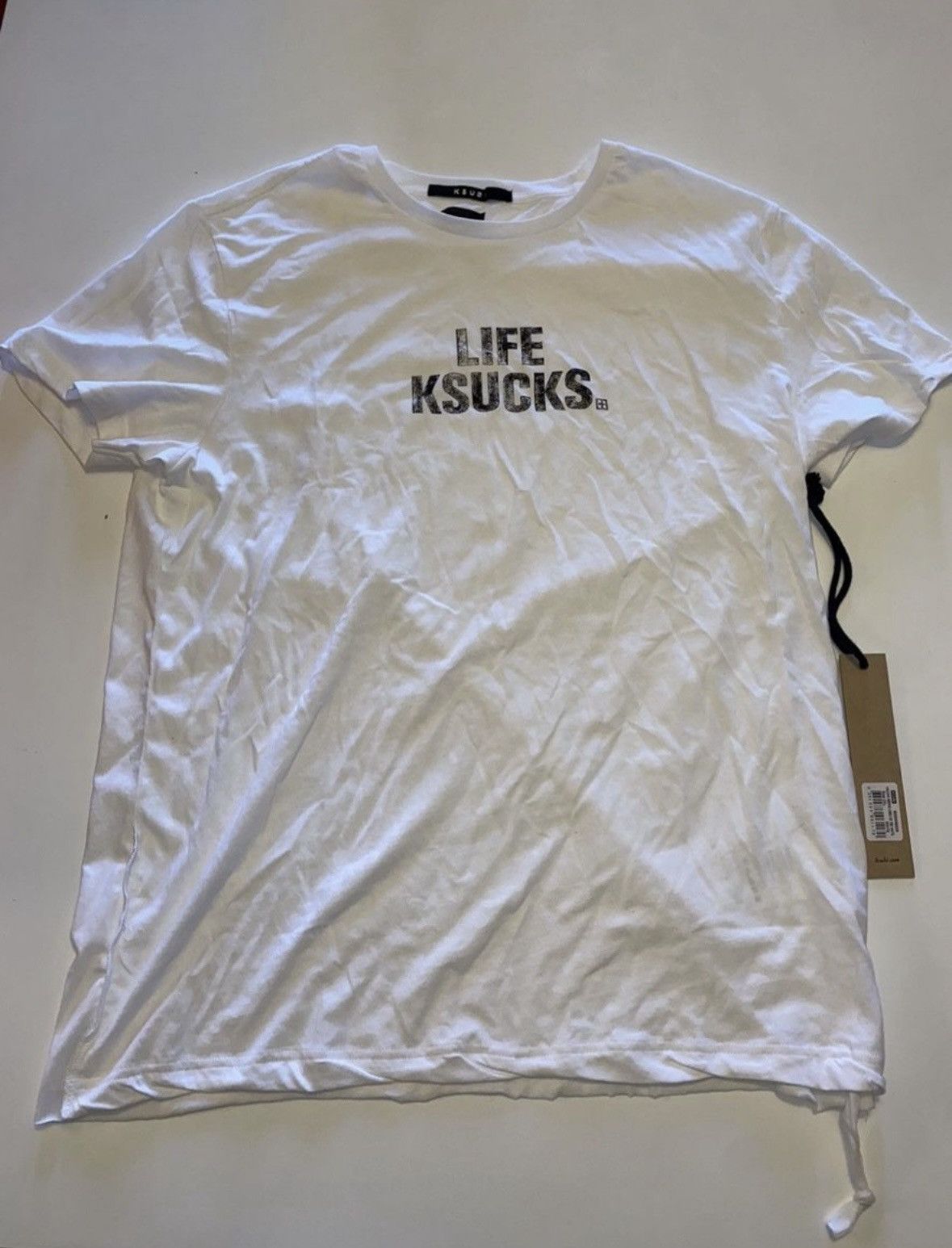 Ksubi Ksubi Ksucks Seeing Lines tee ‘white’ Size US XXL / EU 58 / 5 - 1 Thumbnail
