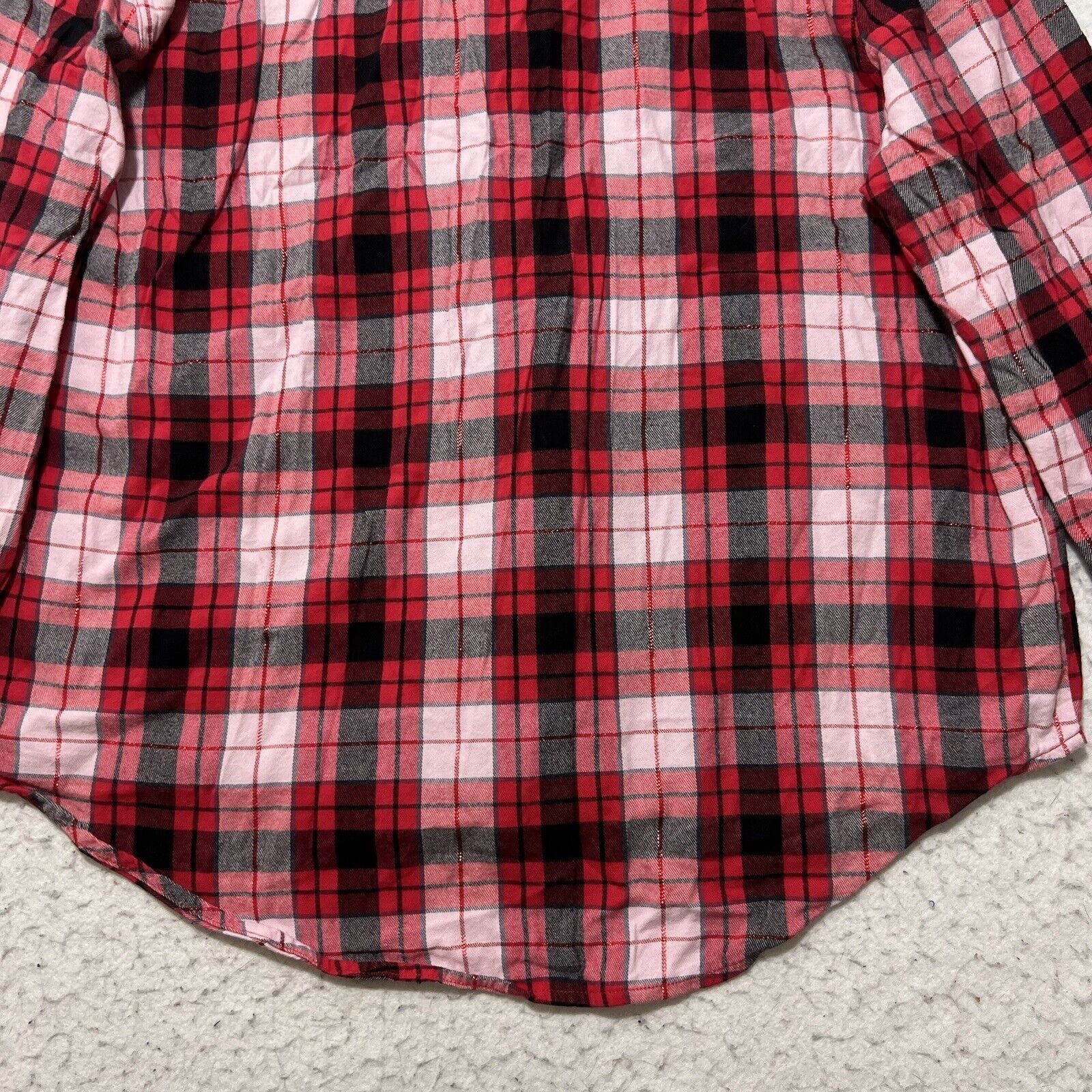 Victoria's Secret Victoria's Secret Medium Red Plaid Button Up Sleepwear Shirt Size M / US 6-8 / IT 42-44 - 12 Thumbnail