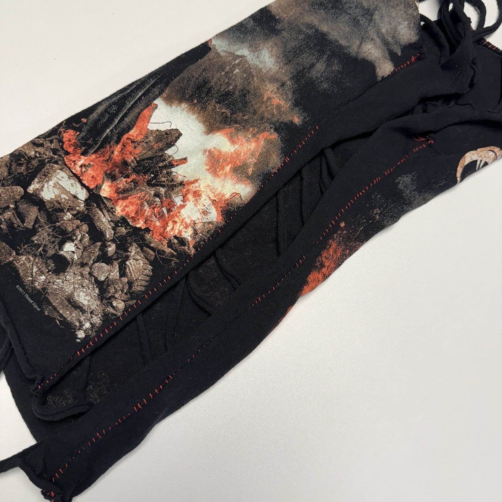 Band Tees Threat Signal Womens Reworked Top Custom Band Tee 2011 Size XS / US 0-2 / IT 36-38 - 6 Thumbnail