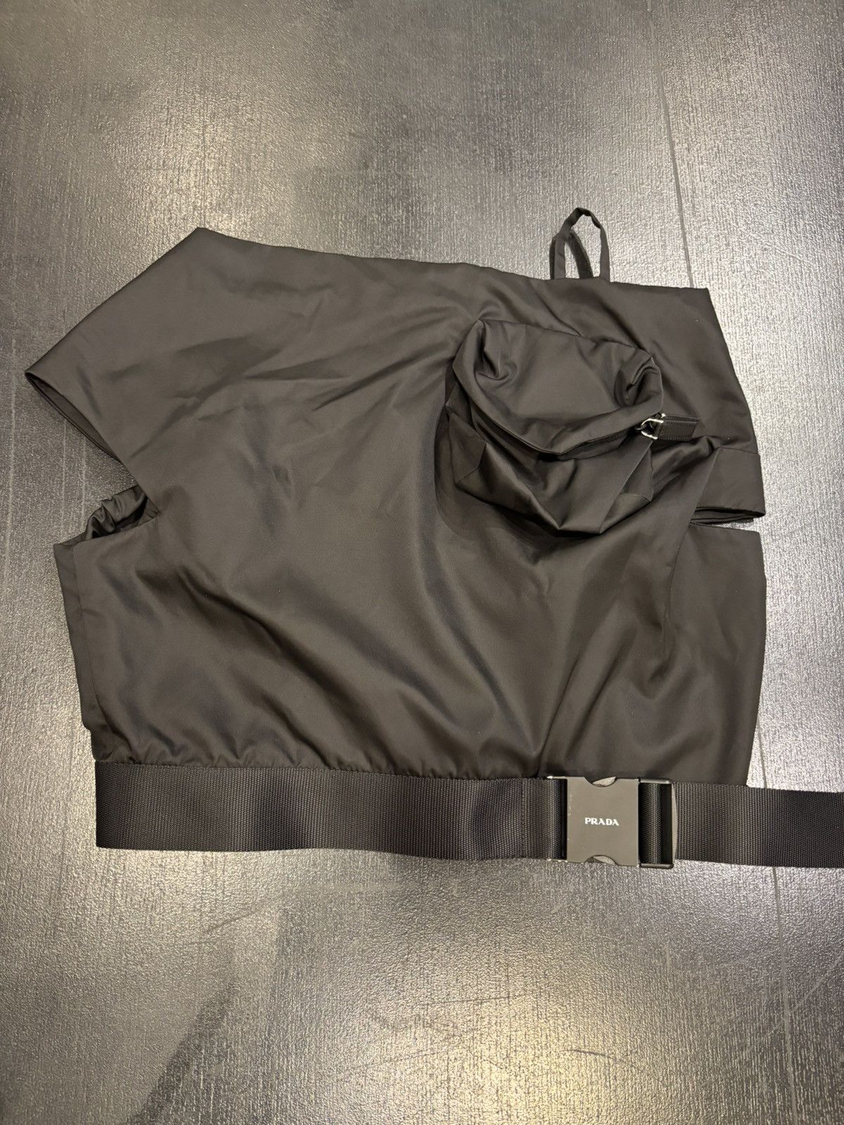 Prada Prada RE Nylon One Shoulder Crop Top Size XS / US 0-2 / IT 36-38 - 1 Thumbnail