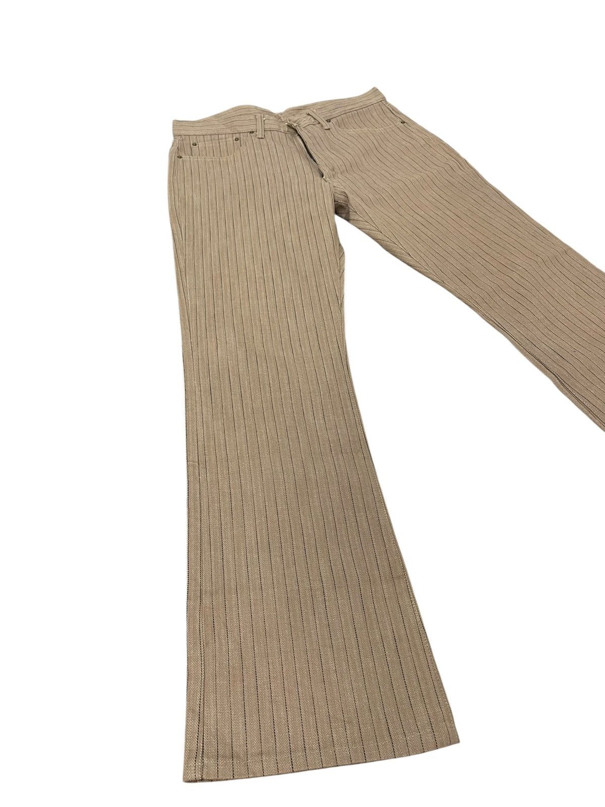 Japanese Brand Flare Jeans Men’s Melrose Herringbones Striped Boot Cut 2🟦1 Size US 32 / EU 48 - 11 Thumbnail