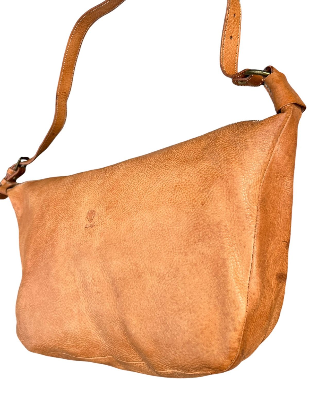 Japanese Brand × Leather CI-VA Japan Faded Patina Leather Bag Banana Size ONE SIZE - 9 Thumbnail