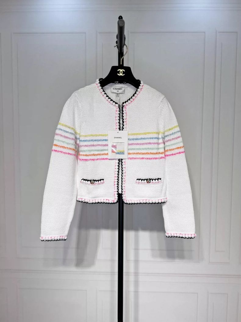 Chanel Chanel Colorful Striped Knit Cardigan- DMC Size US S / EU 44-46 / 1 - 1 Thumbnail